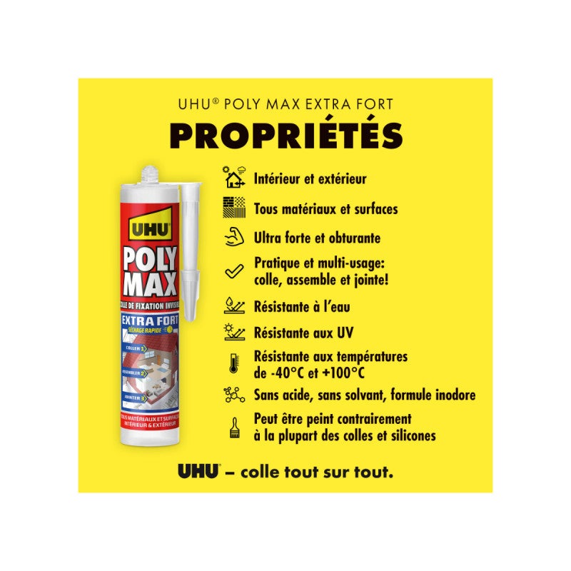 Adhésif Multi-usage Super Fort Hycote Super Stick - Aérosol 400 Ml, Référence XUK308