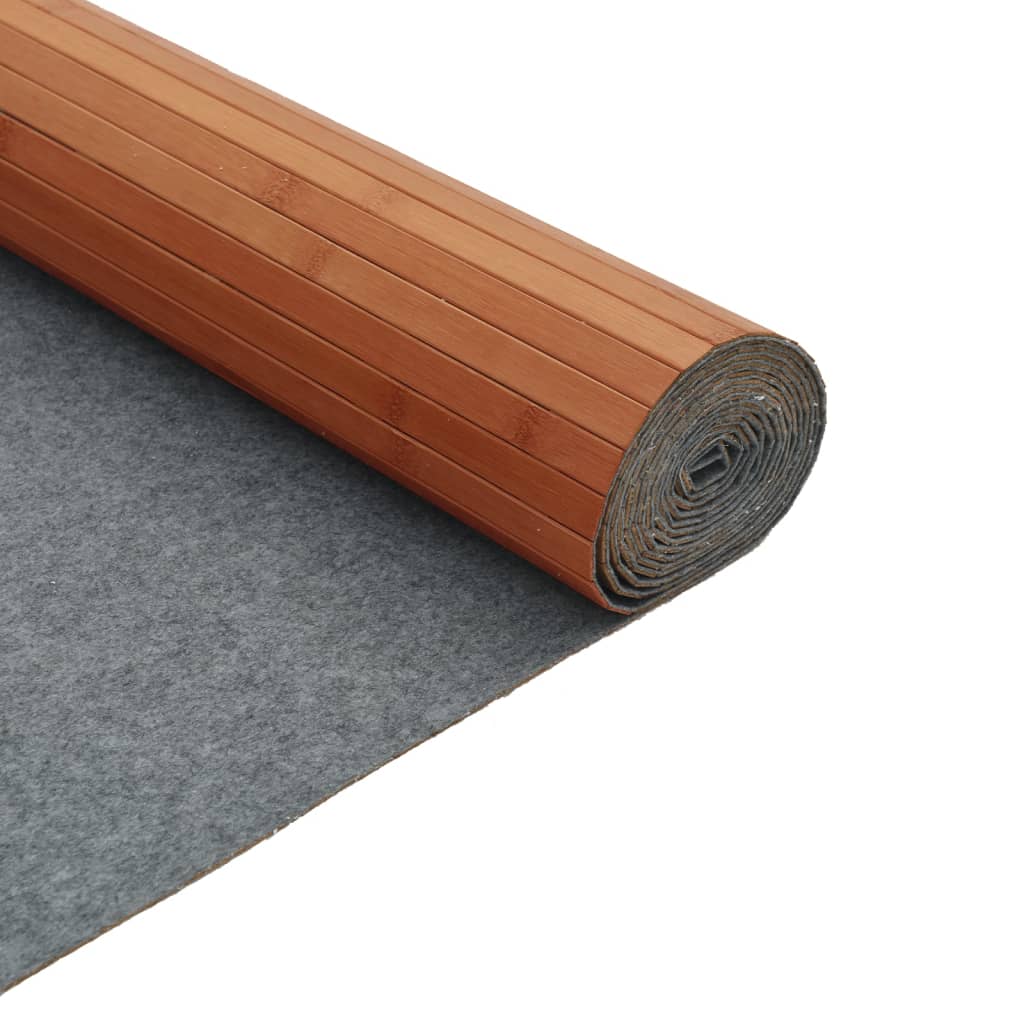 Tapis rectangulaire marron 80x500 bambou - 5