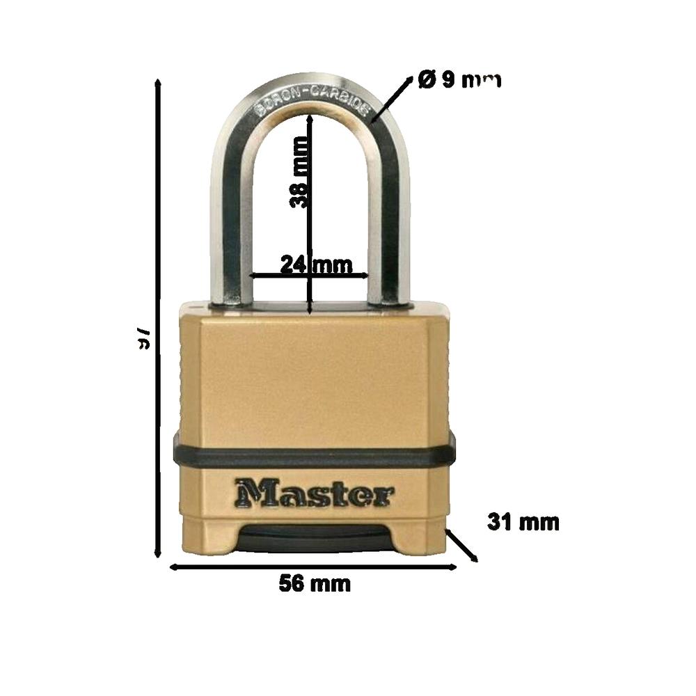 Cadenas à combinaison MASTER LOCK zinc, l.51 mm - 2