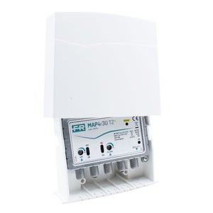 Amplificateur Distributeur TV Sedea – 2 Entrées TNT/DAB, 2 Sorties TV – Gain 30 DB – NEUF