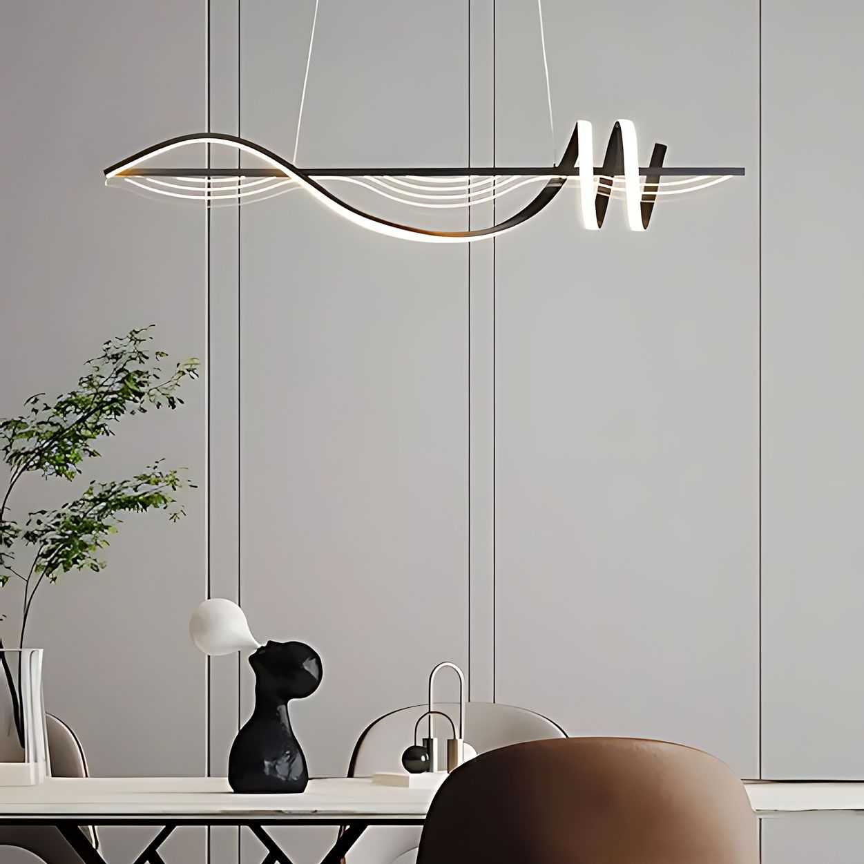 Lampa Sufitowa Wisząca Led Toolight Lhj041-Cp Czarny 100Cm - 6