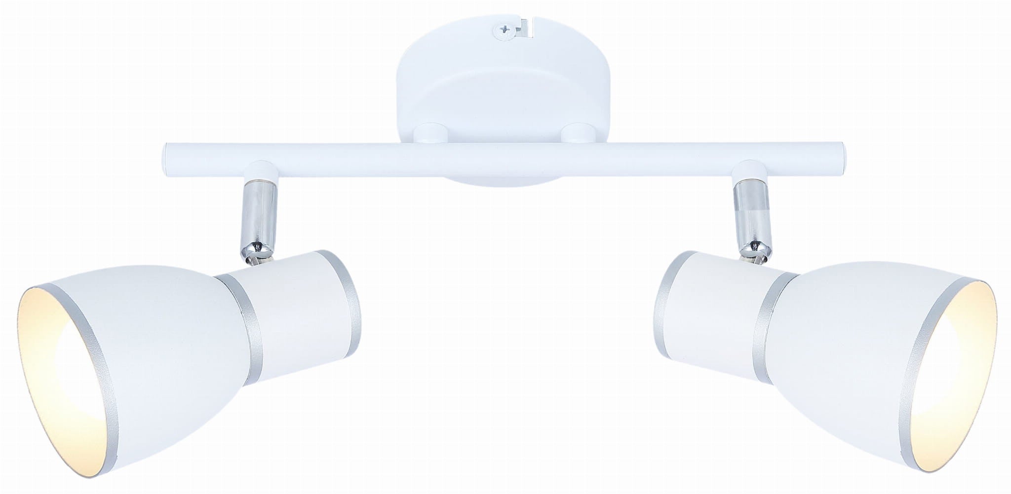 Reflektor sufitowy spot natynkowy Fido listwa biały chromowany 2xE14x40W wym: 35 x 8 cm metal Candellux