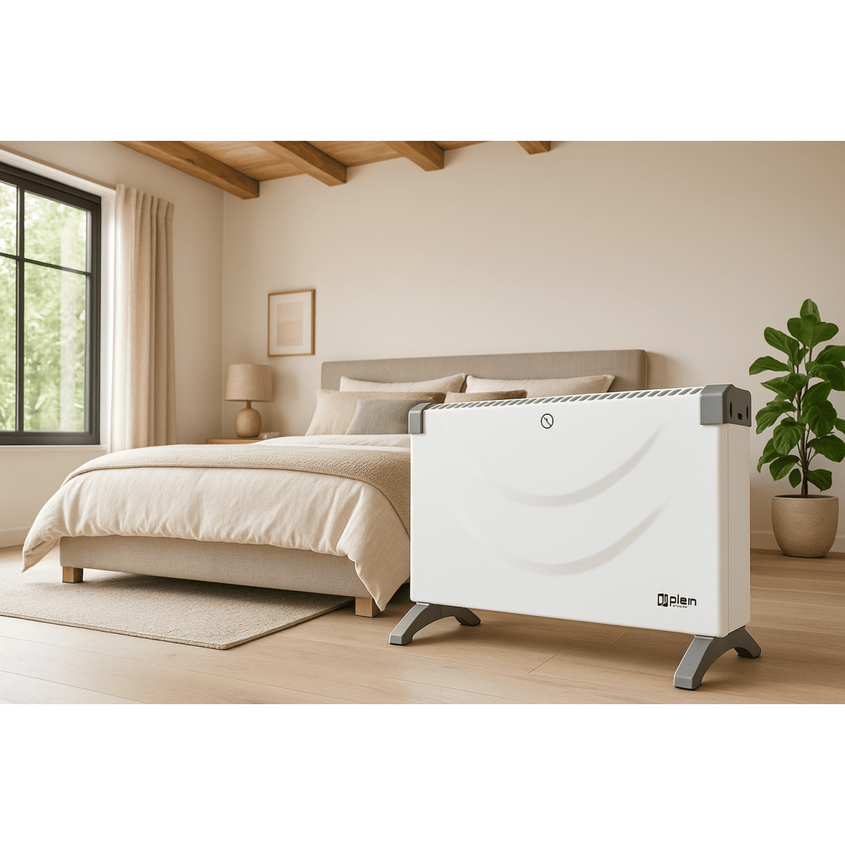 Aquecedor Elétrico 2000W - Radiador de Apoio com Termóstato, 3 Níveis de Potência para 20 m² PLEIN AIR - 3