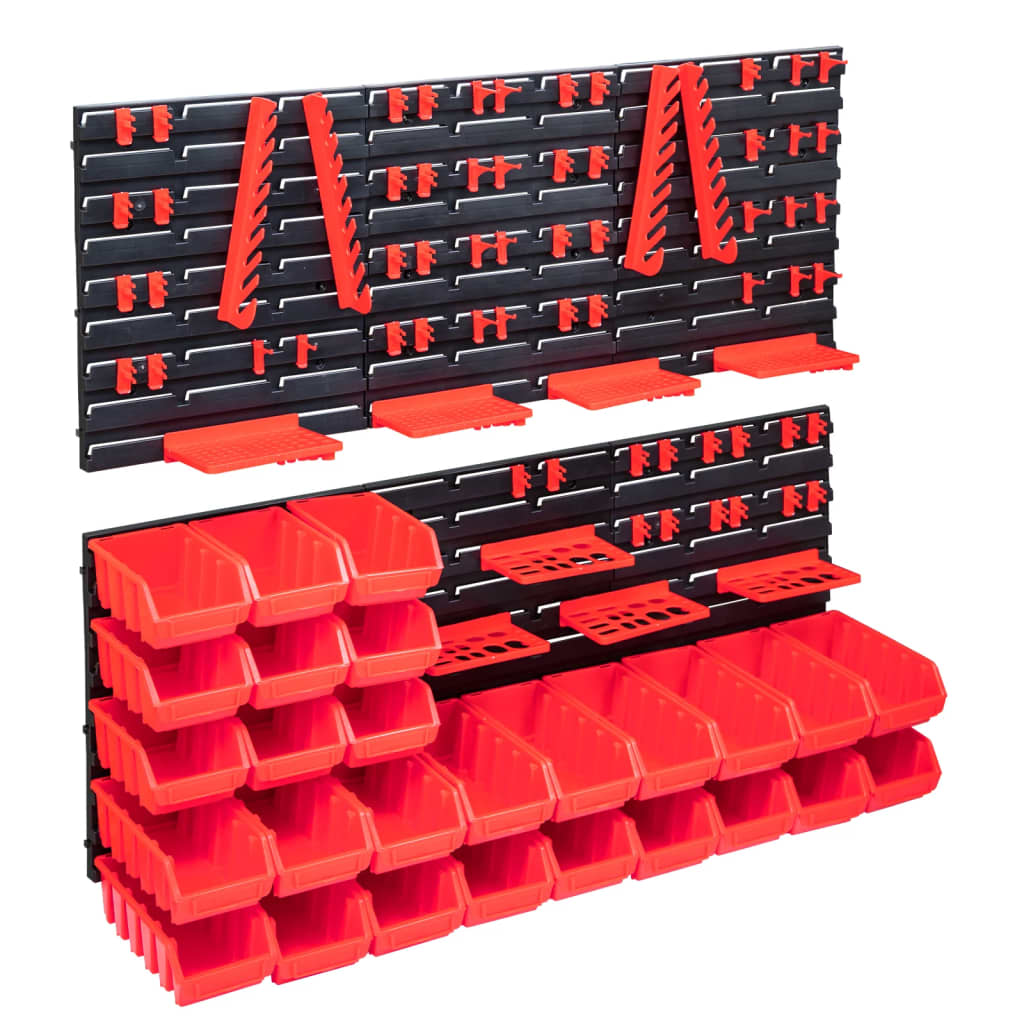Maison Exclusive - Kit de bacs de stockage et panneaux muraux 103pcs ...