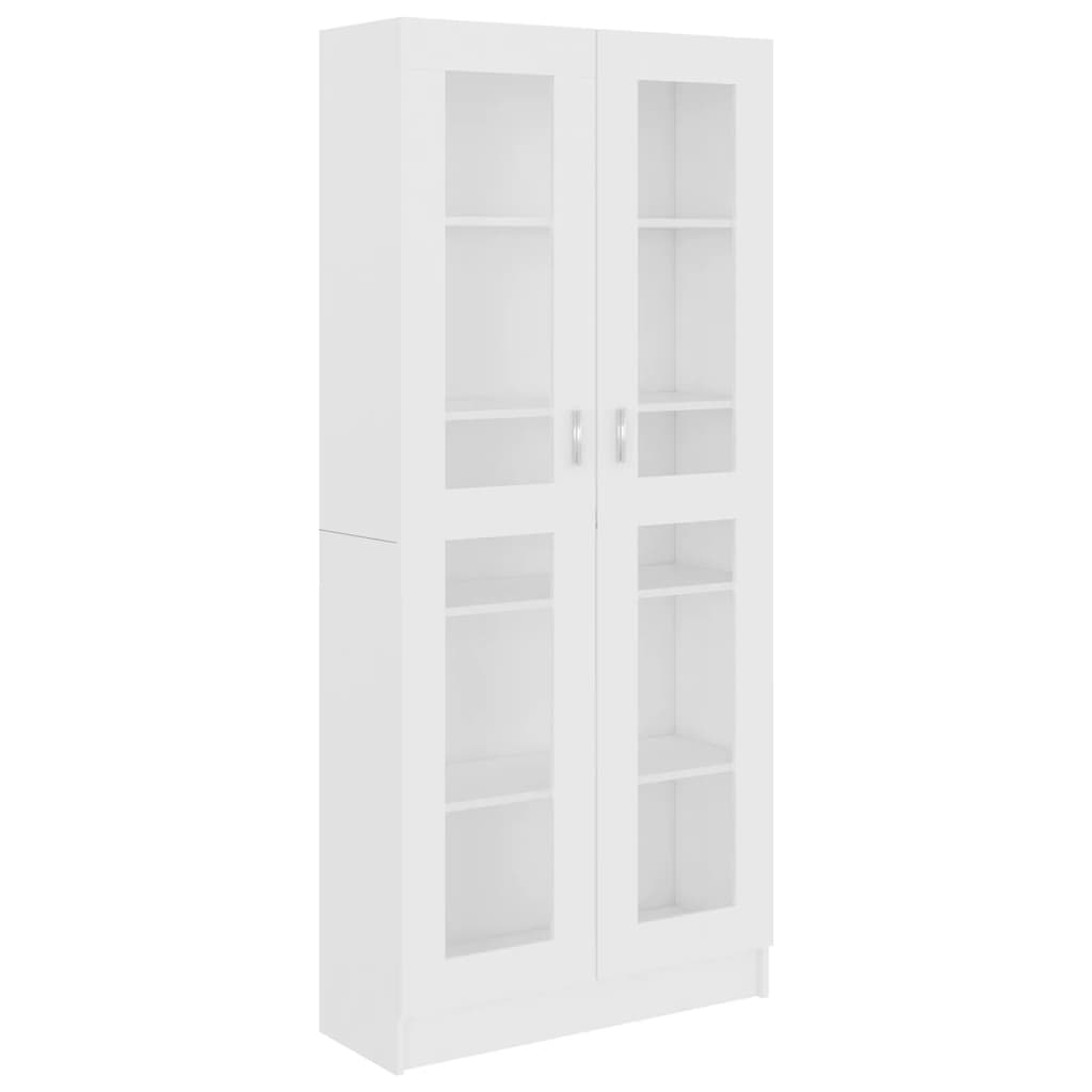 Armoire à vitrine Blanc 82,5x30,5x185,5 cm Bois d'ingénierie vidaXL - 2