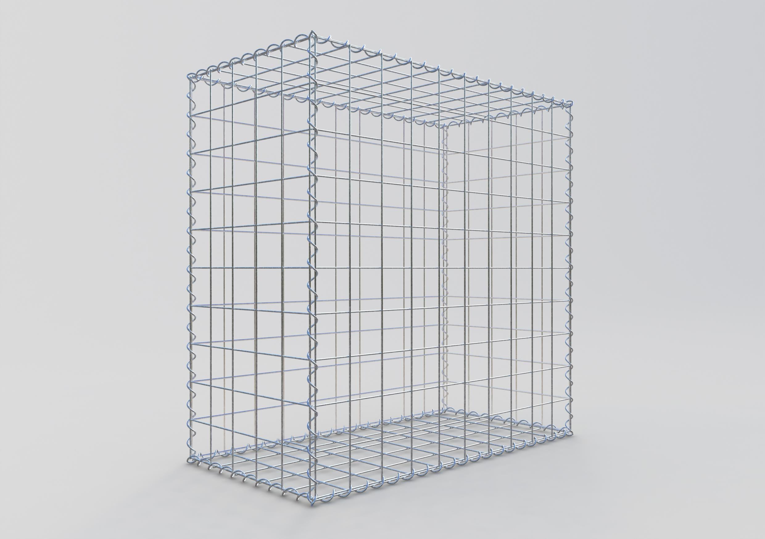 Gabiona - Gavión de acero galvanizado 100x100x50cm (LxAxP), malla 10 x 10cm, Espiral, jaula metálica para muro o jardín - 2