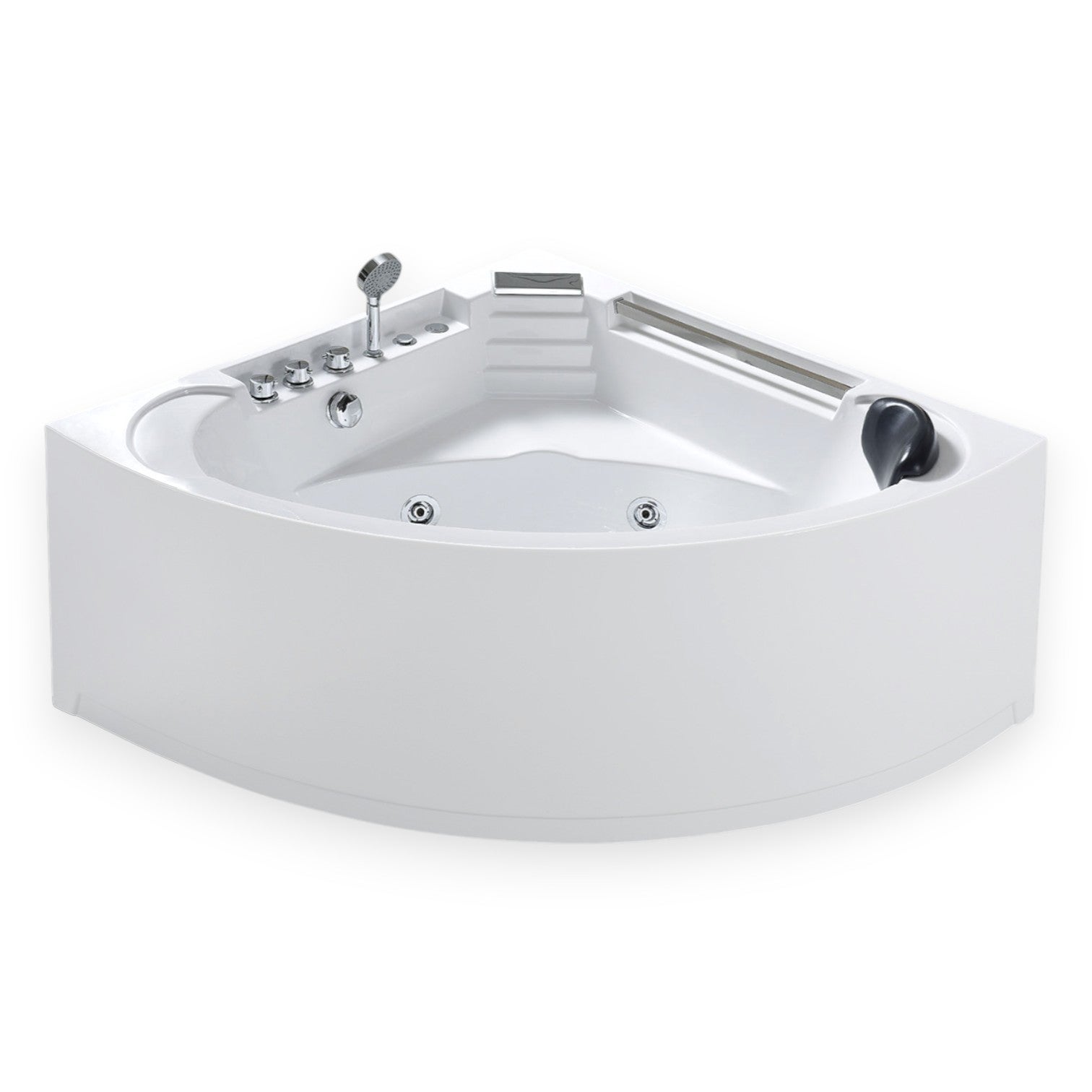 Bañera de hidromasaje blanca para 1 persona 135 x 135 cm 6 jets - sage