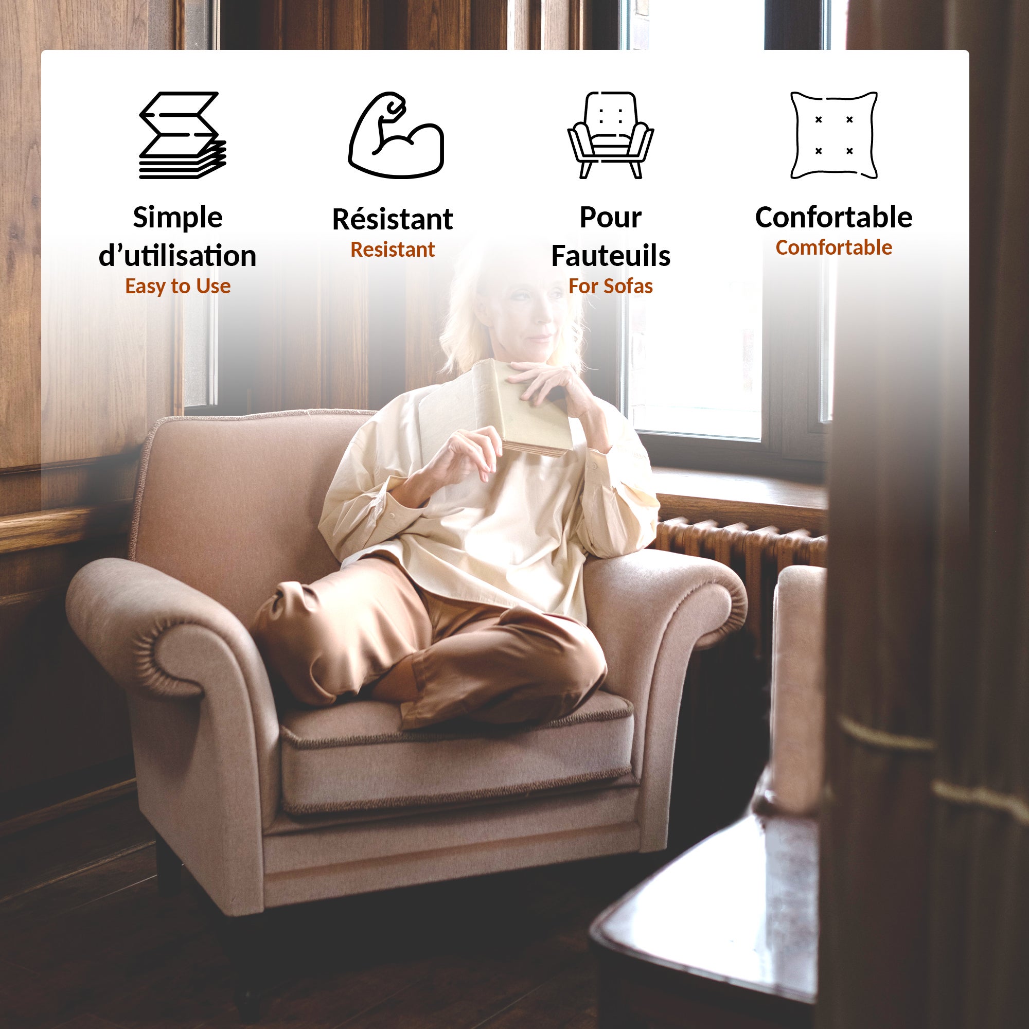 Base di rinforzo per divano a 1 posto o per letto a materasso, tavole di supporto per poltrone in fibra di legno, 55 x 48 cm, doghe marroni - 3