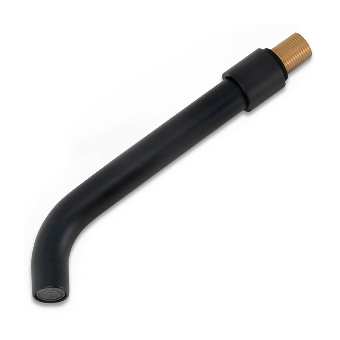 Valaz Ducha empotrada de bañera a pared negro mate - Serie Jucar - 25cm - 4