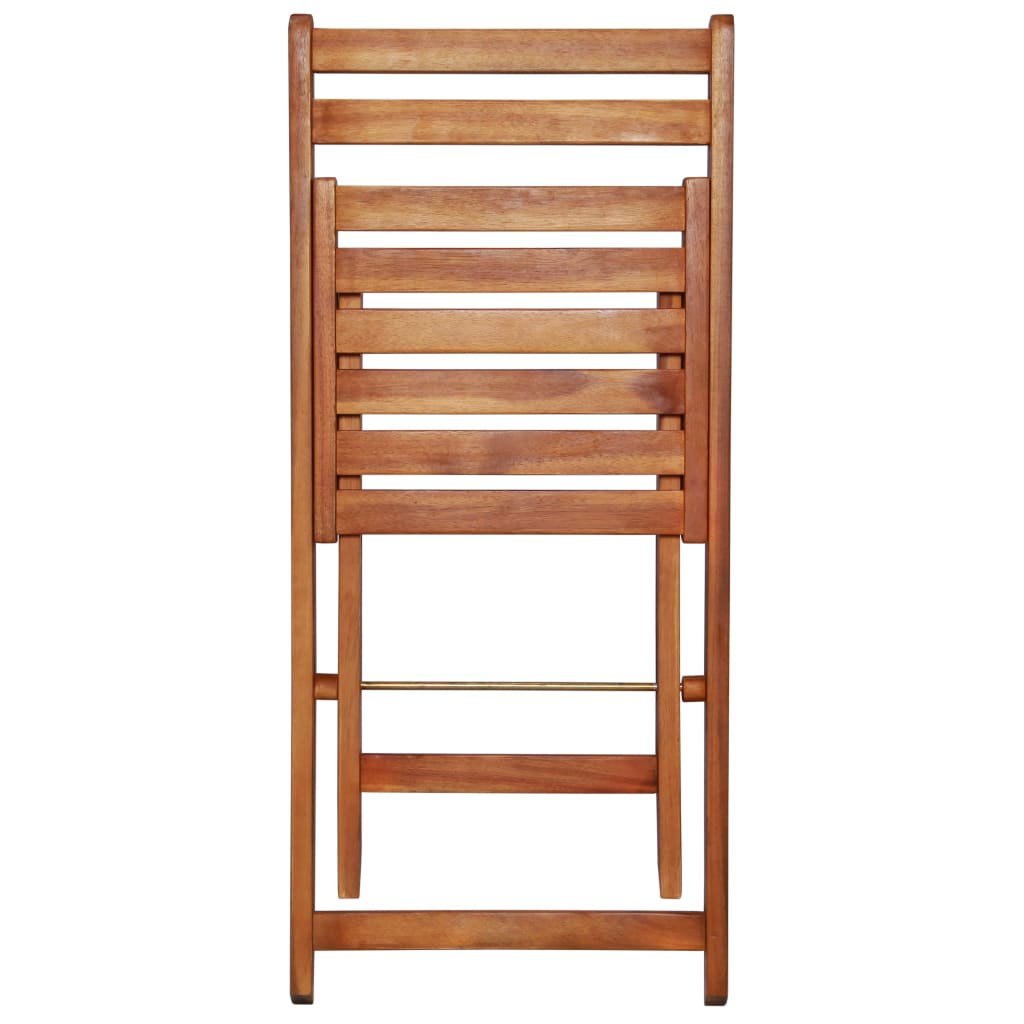 Lot de 2 Chaise de jardin pliable sans coussin vidaXL en Bois Beige - 7