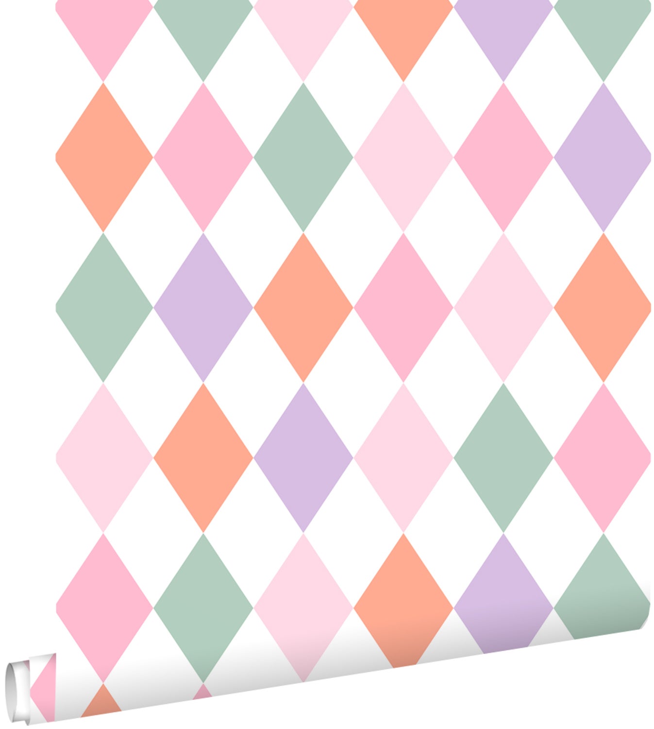 Tapeta sprawdź wzór liliowo fioletowym,pomarańczowymIróżowym - 50 x 900 cm - ESTAHOME
