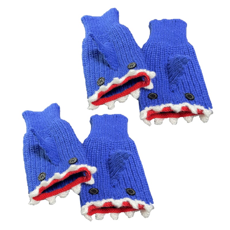 2 paires de mitaines tricotées au Crochet faites à la main pour hommes