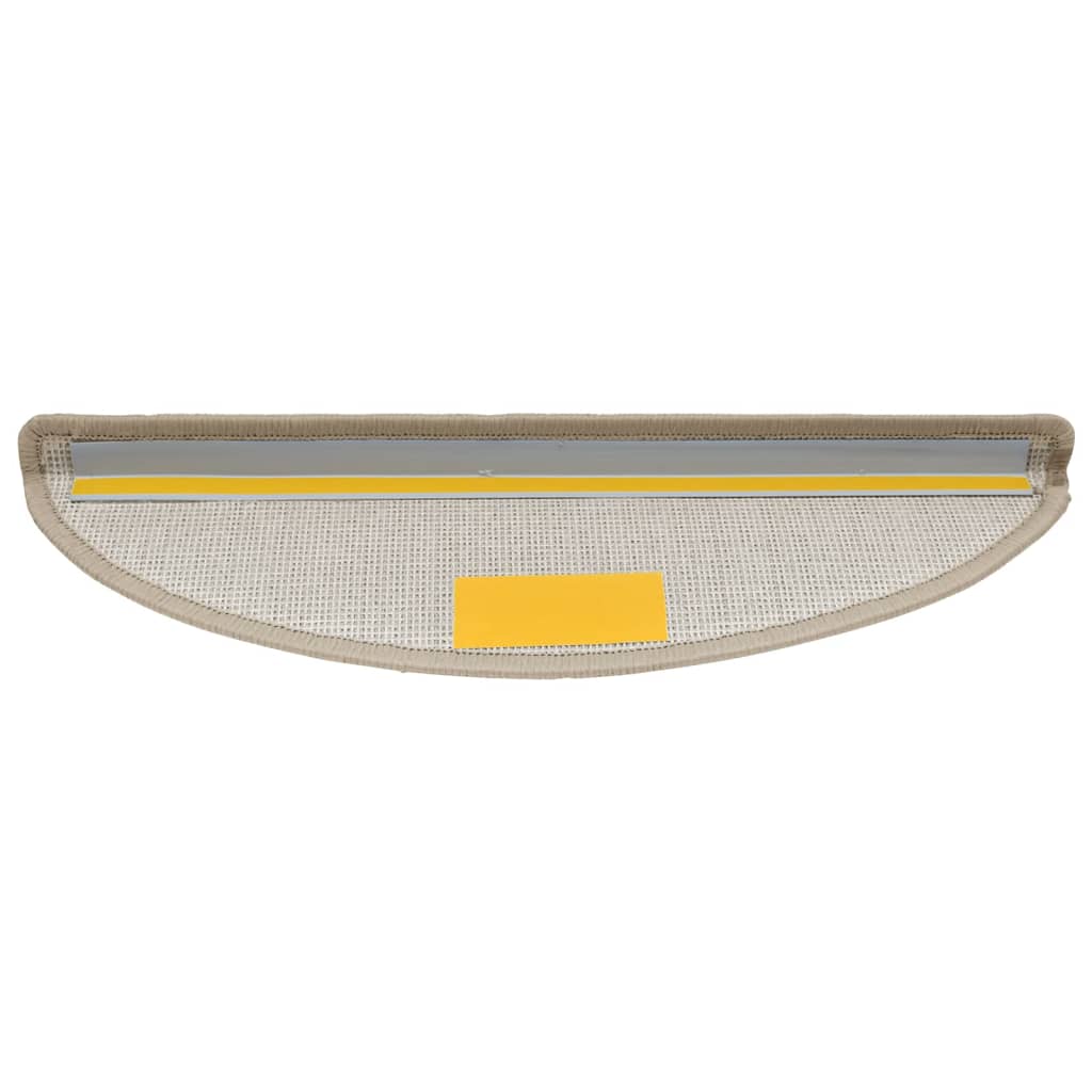 Tapis d'escalier 10 pièces 56 x 17 x 3 cm Taupe Demi-rond - 5