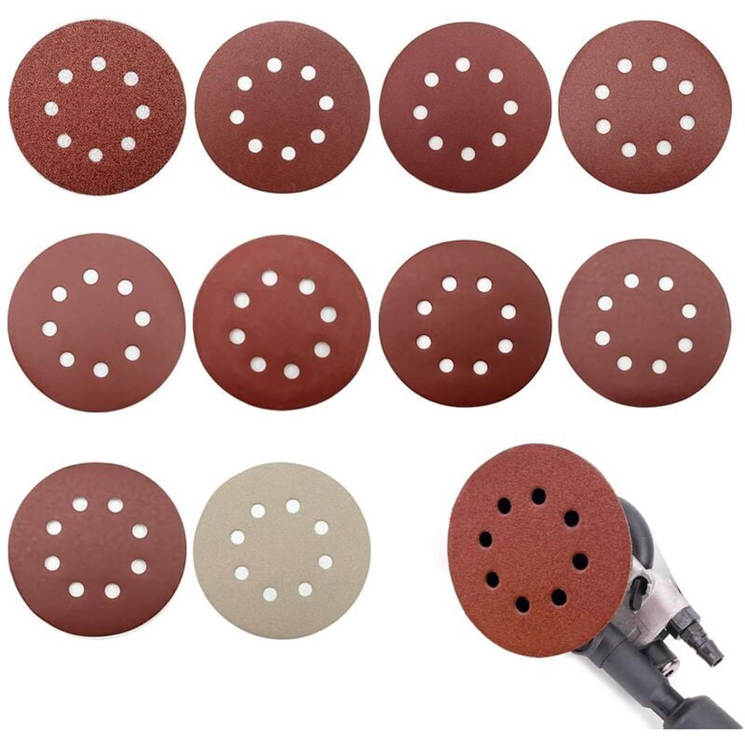 Dischi Abrasivi 125 Mm Grana 150: 50 Pezzi Con 8 Fori Per Levigatrice Orbitale - 3