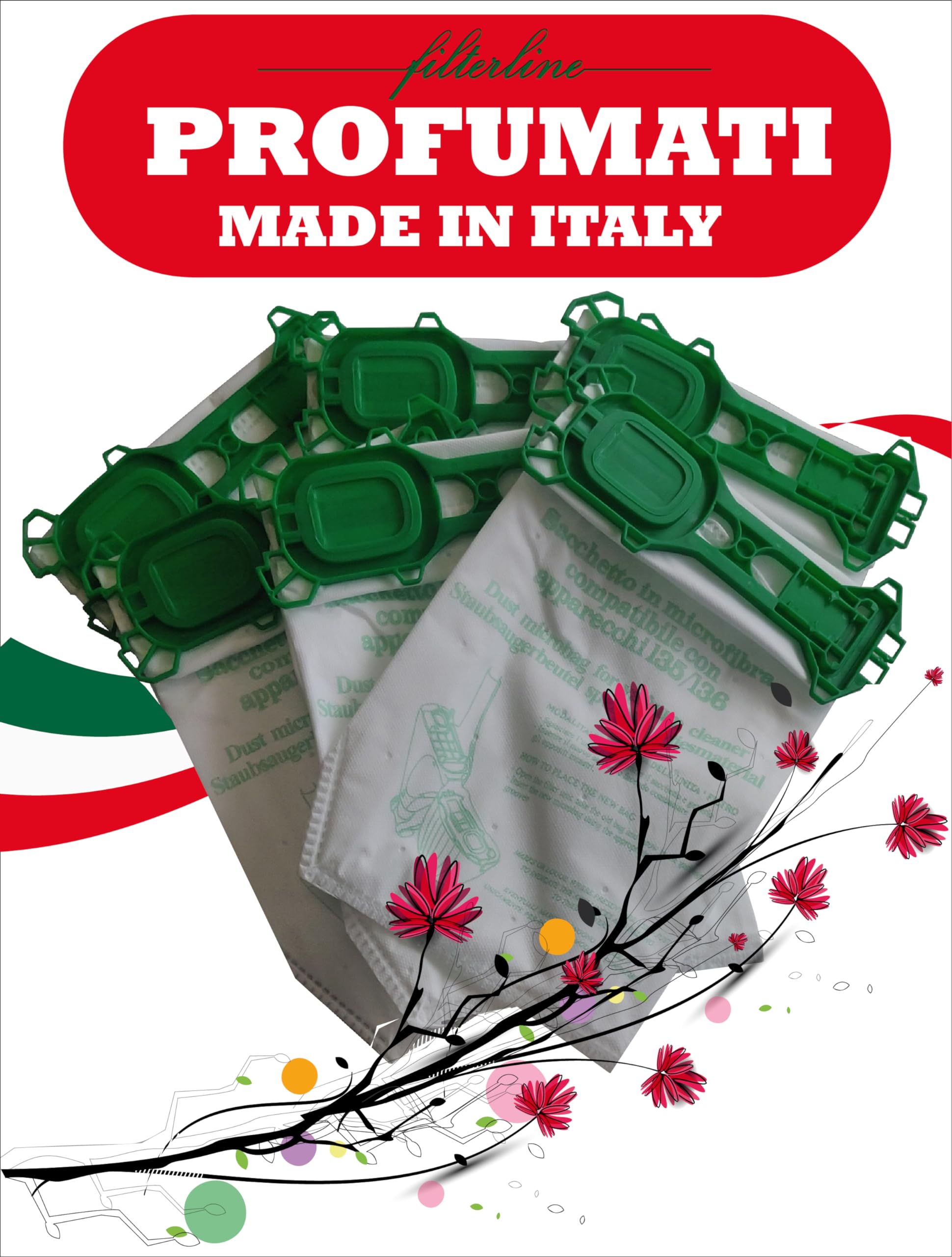 12740 - Confezione 6 Sacchetti Stoffa Microfibra Compatibile Scopa Folletto VK 1 - Foto 11