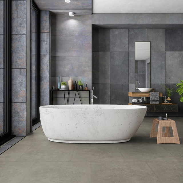 Dalle PVC autoplombante sous-couche intégrée effet béton suave grey GERFLOR Senso Unik
