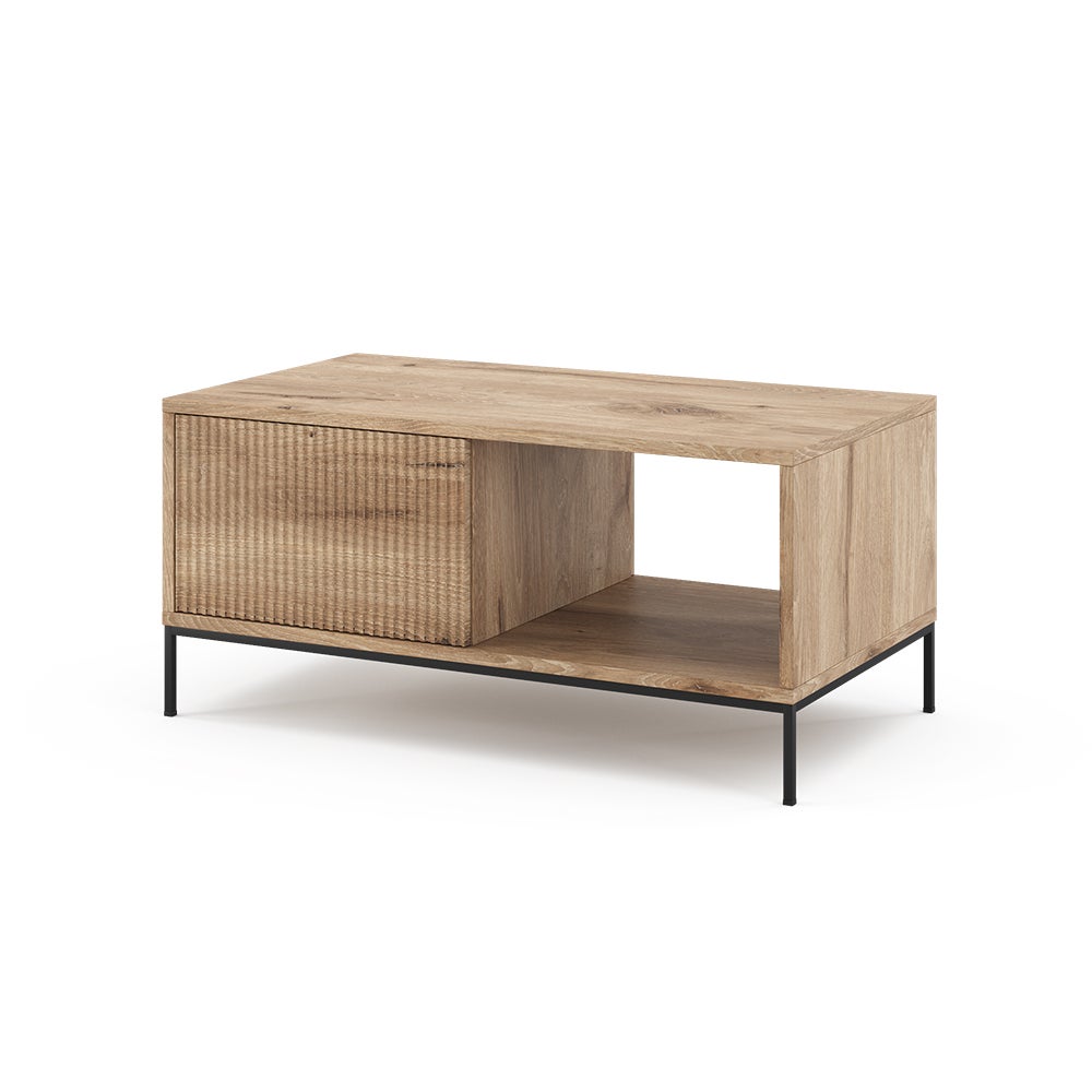 Schoenklaprek Eliza Viking Eik 60 x 168 cm met 4 uitklapbare lades