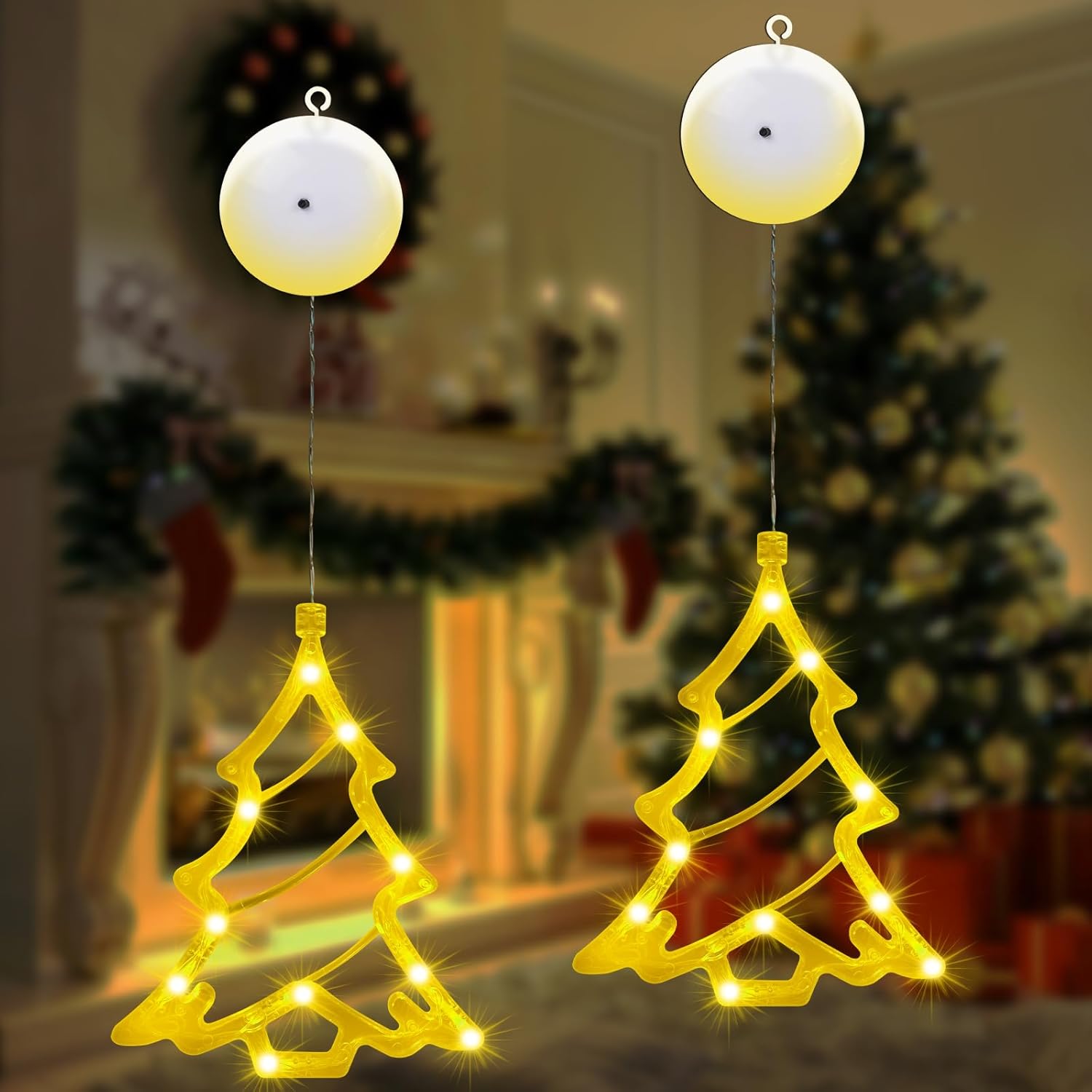 Lumière De Fenêtre Décorative Noël, Rideau Lumineux Led Guirlande