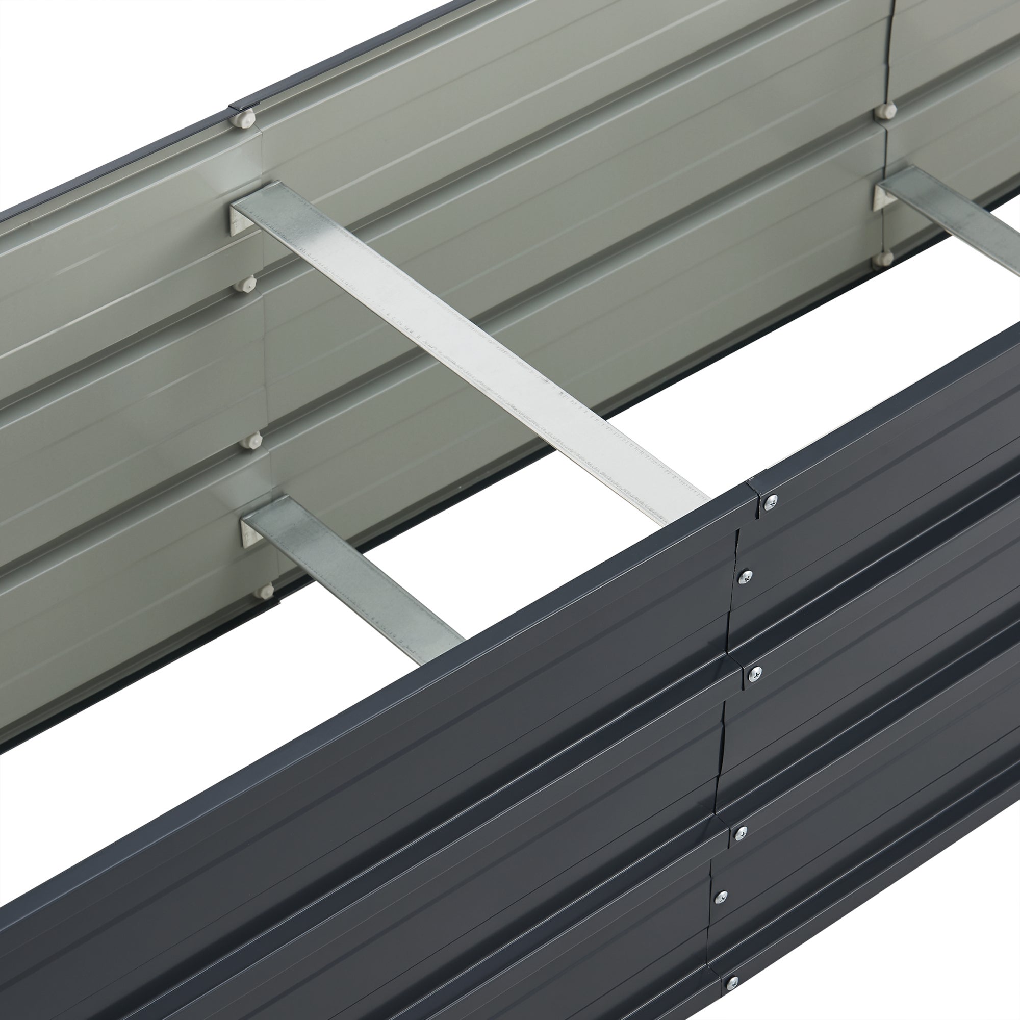 Jardinière Nijmegen à 2 barres de séparation 183 x 47 x 40 cm anthracite [en.casa] - 7