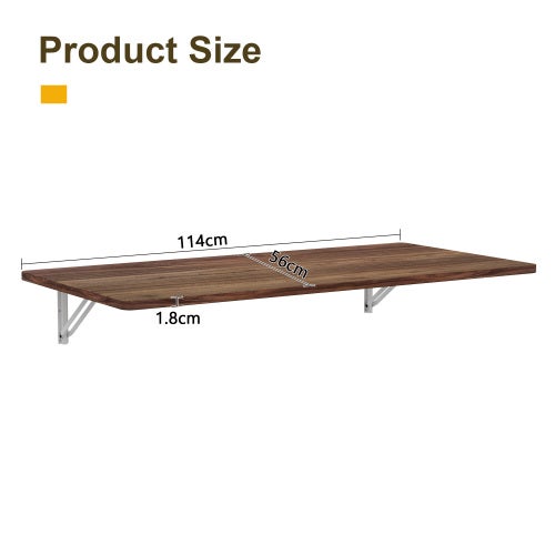 Établi mural pliant 114x56cm table suspendue rabattable pour buanderie bureau cuisine garage - 4