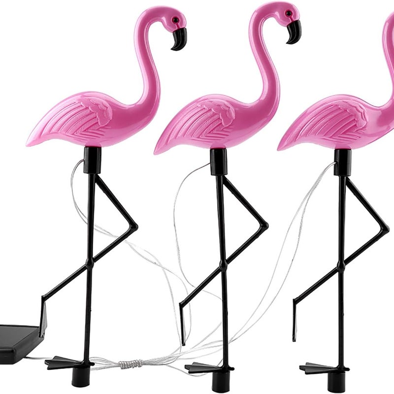 Lampa Solarna Ogrodowa LED 3 w 1 – Ozdobny Flaming, Wodoodporna – Oświetlenie Zewnętrzne do Trawnika i na Podwórko