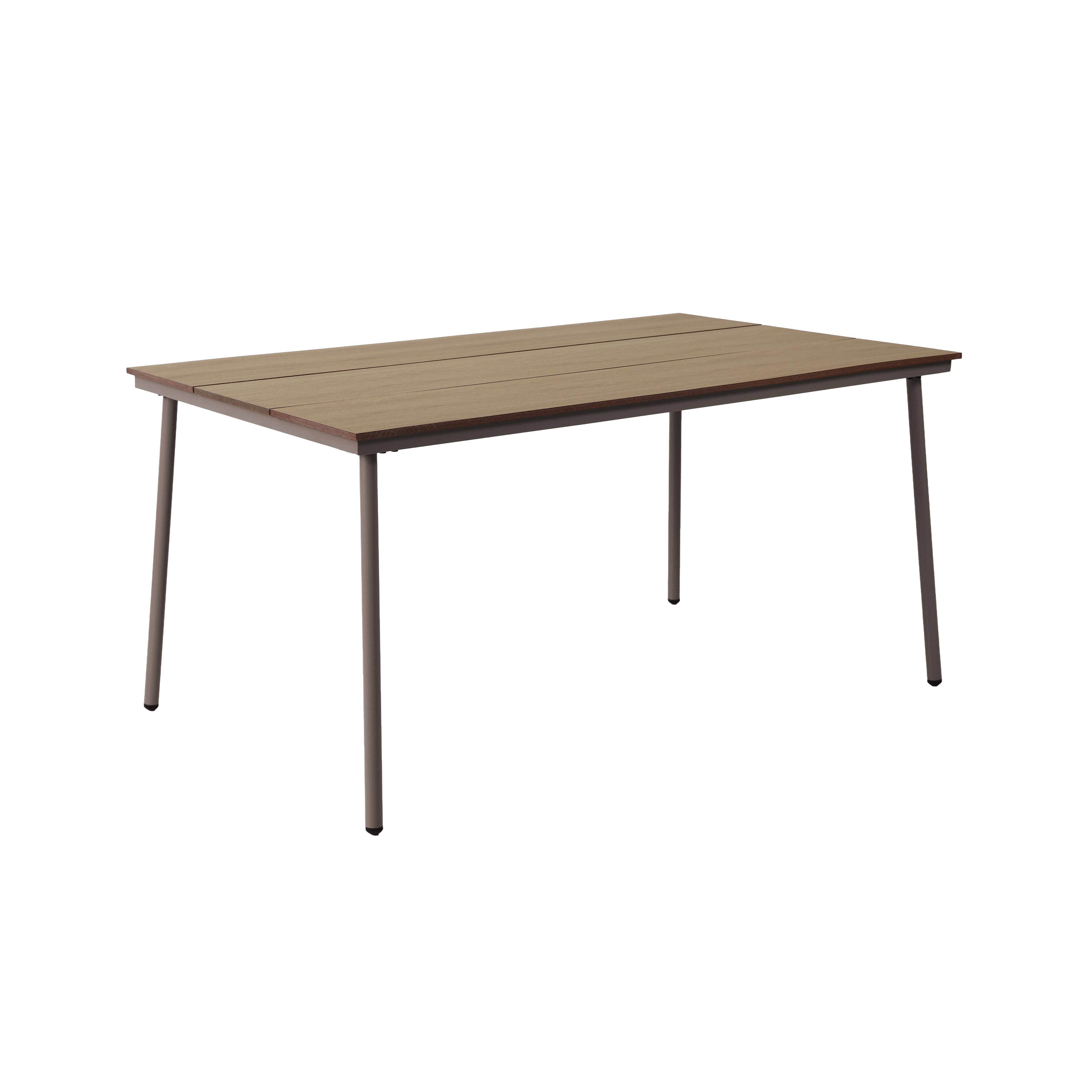 Ensemble table de jardin ovale 150x90 cm et 6 chaises taupe - 4