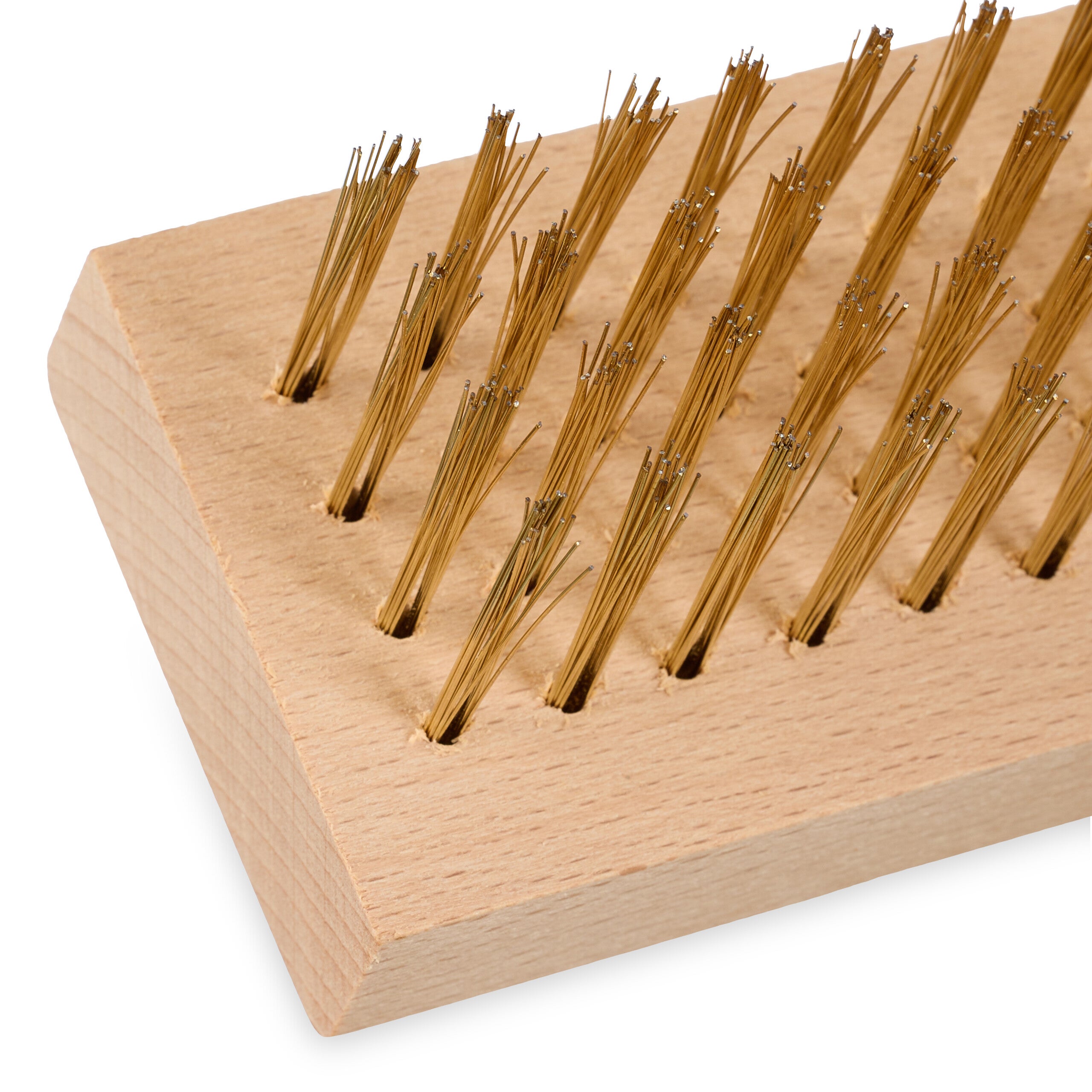 Balais métalliques, lot de 2, retirer mousse & saleté, brosses de rechange, jardin & terrasse, nature - doré, Relaxdays - 6