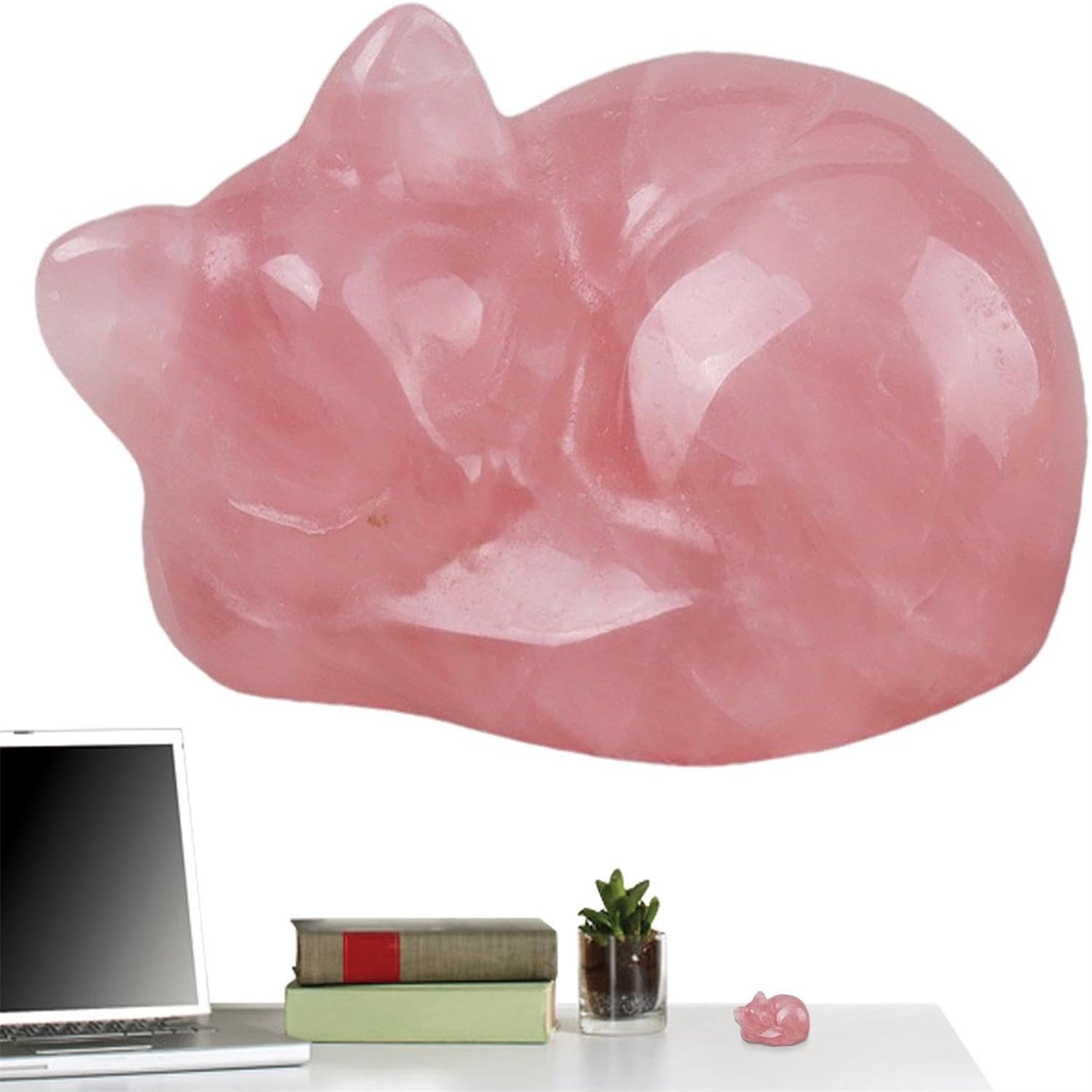 Statue de chat en cristal Statue de chat endormi Décoration de chat — free download