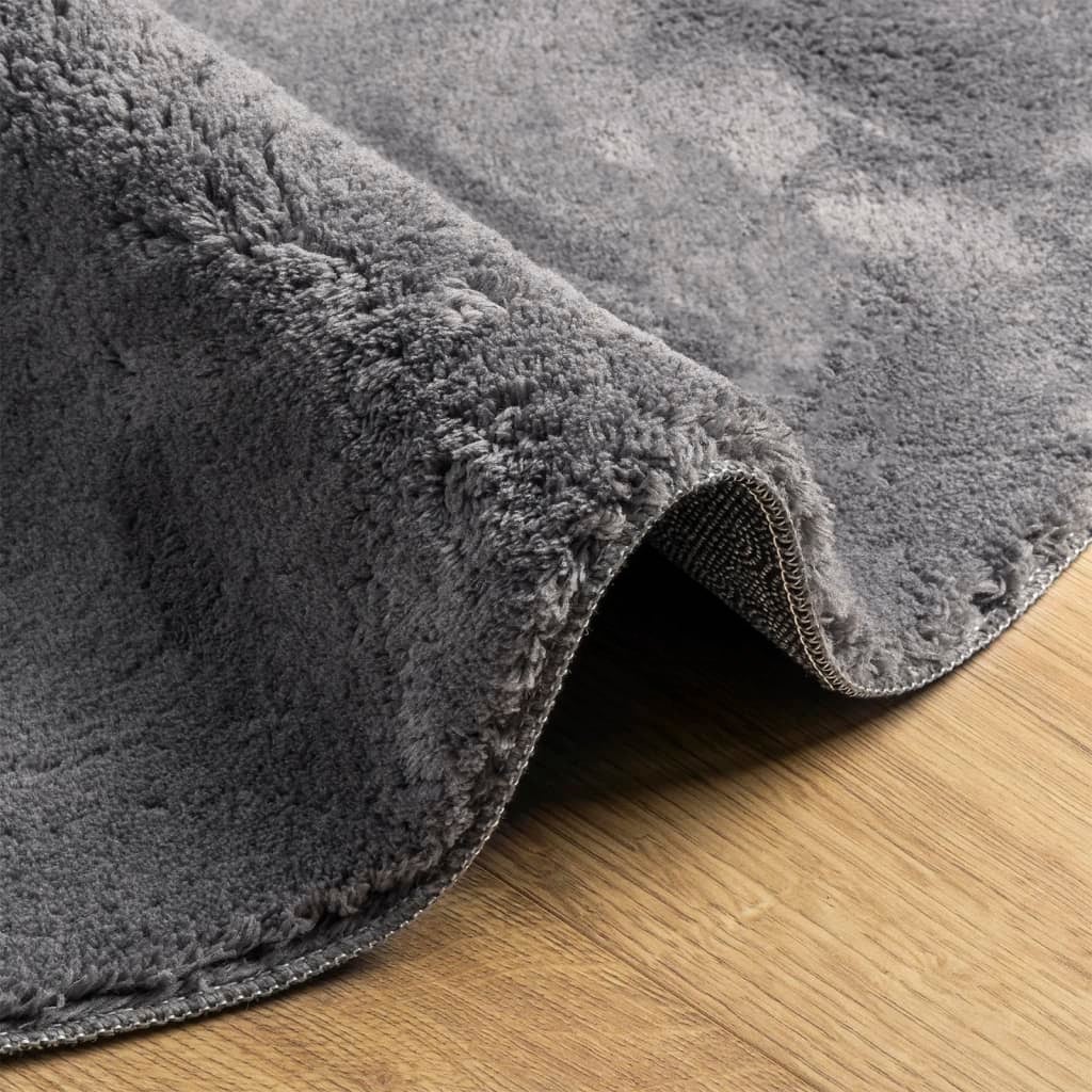 Tapis HUARTE à poils courts doux et lavable anthracite ? 200 cm - 6