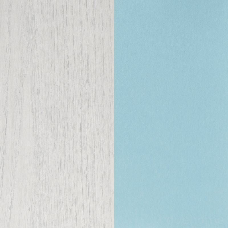 Armoire enfant CYANN 3 portes L90cm x H200cm - Blanc / Turquoise - 5