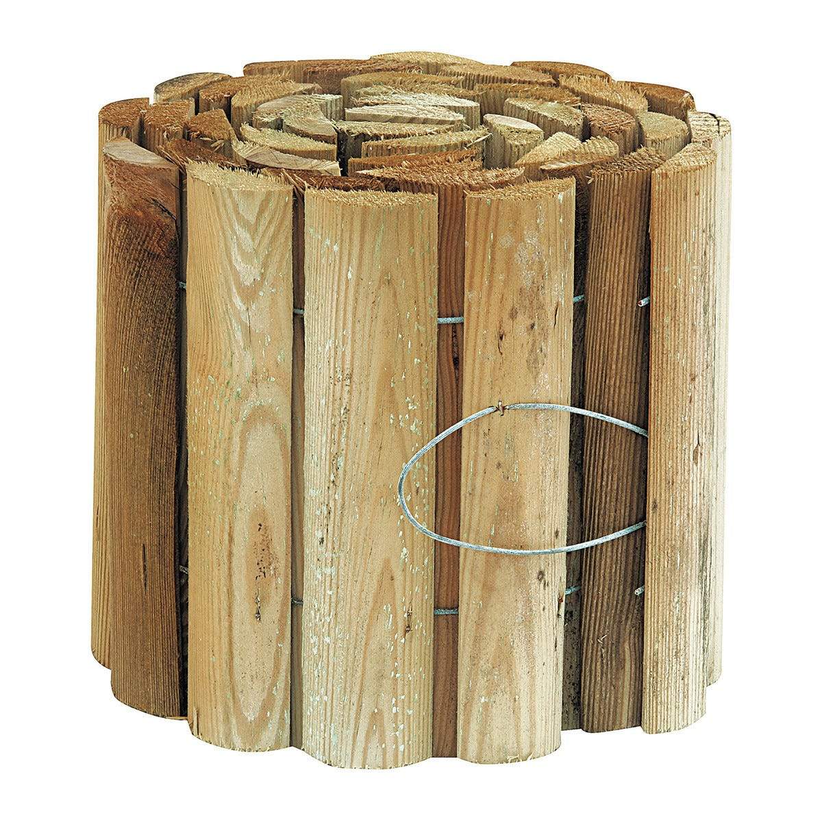 Demi-pôle Clôture Rollborder en bois de pin imprégné - 5