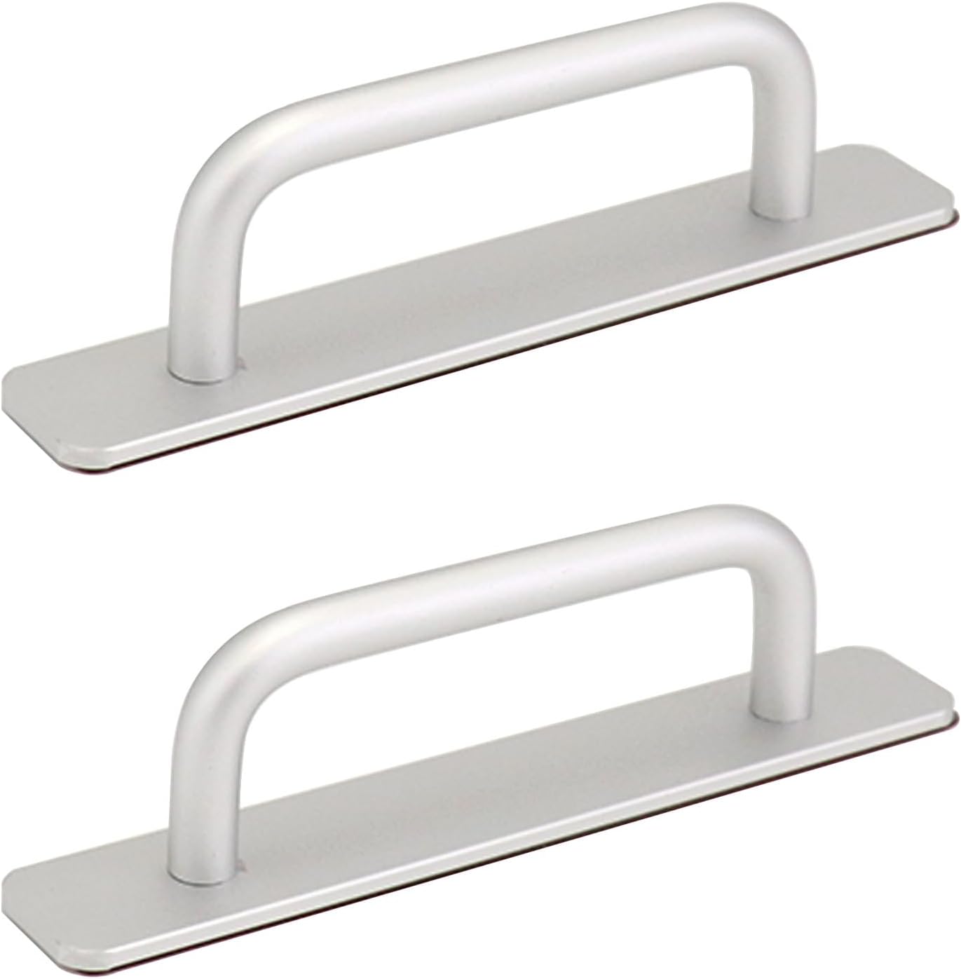 bucăți mânere autoadezive pentru uși glisante, mânere de mobilier din aliaj de aluminiu 148 x 25 mm argintii