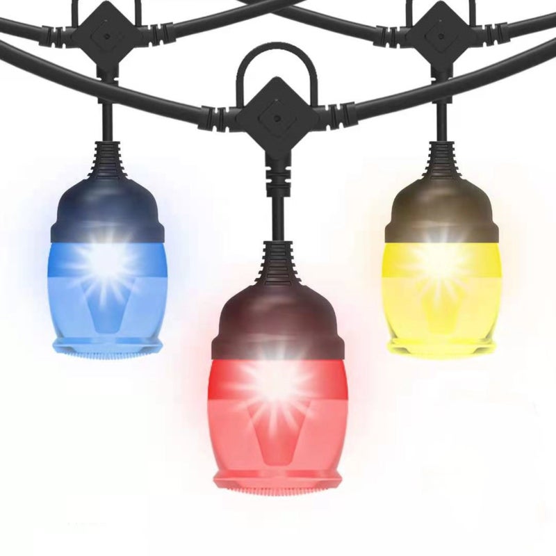 Girlanda LED 12RGB, Połączenie BT + APP + Pilot, Ekonomiczna, 20 Trybów, Dekoracja Domu/Ogrodu/Hoteli/Wesel - Zewnętrzna