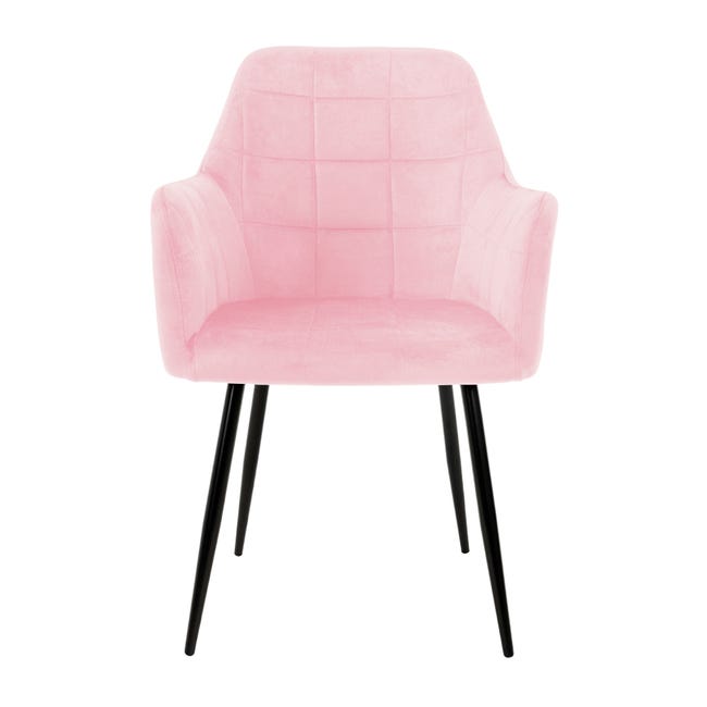 Fauteuil de Salle à Manger pour Cuisine-Salon-Bureau avec oreiller, 65×55×83,Rose - Maison Fauteuil de Salle à Manger pour Cuisine-Salon-Bureau avec oreiller, 65×55×83,Rose - Maison