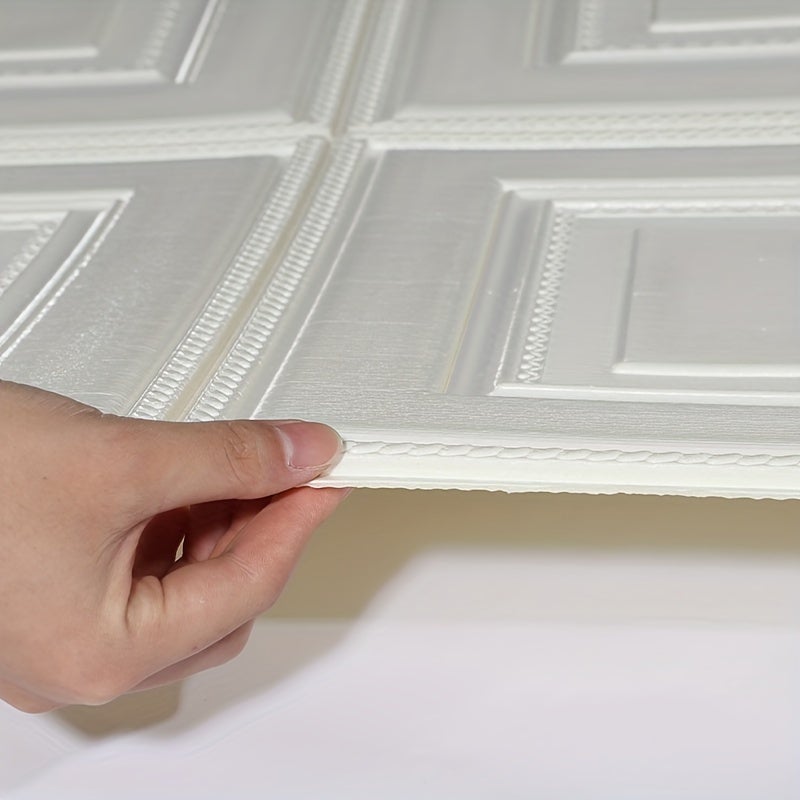 Autocollant de carrelage mural 3D, autocollant mural auto-adhésif imperméable et résistant à l'humidité, facile à coller et à peler, 10 pièces - 4