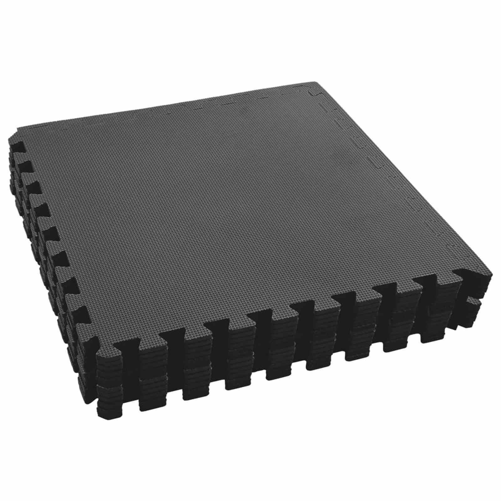 Tapete para piscina 12 pcs negro 4,32 ㎡ espuma eva