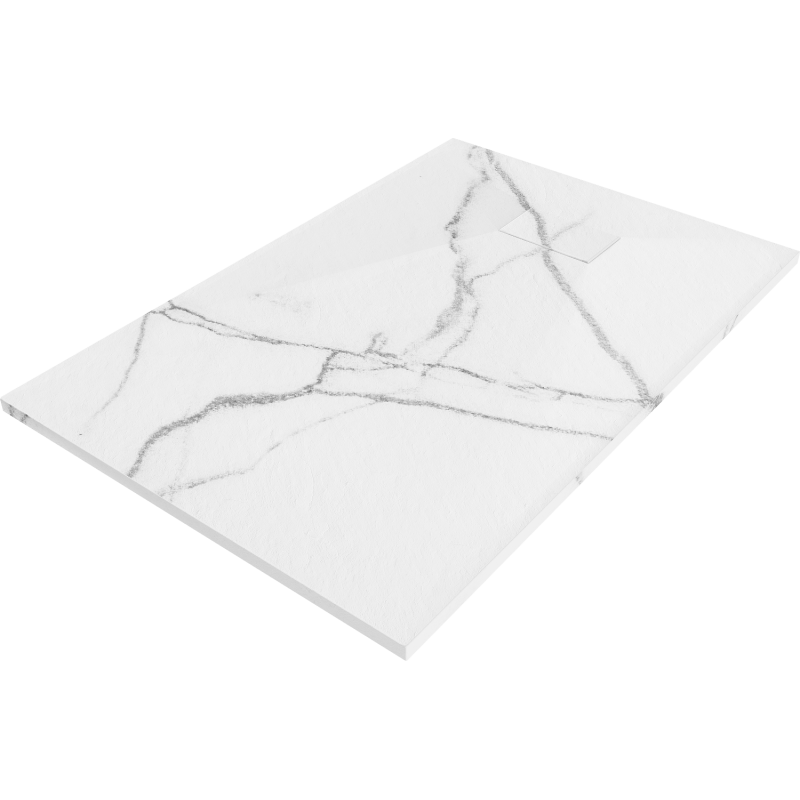 Mexen Hugo brodzik prostokątny SMC 100 x 80 cm, biały kamień - 42158010