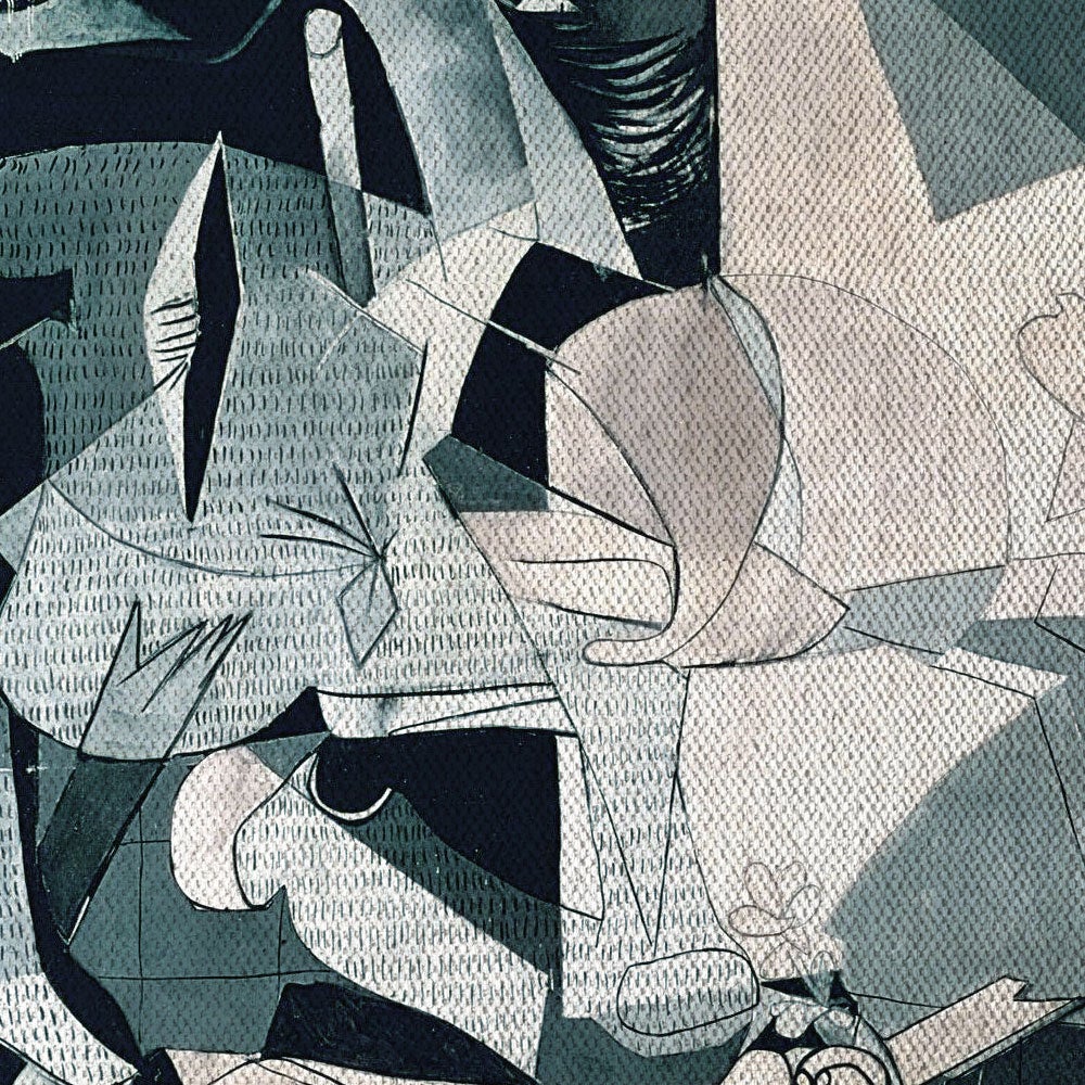 Guernica - Peinture contemporaine sur toile sur châssis en bois mesurant 110x50 cm - 3