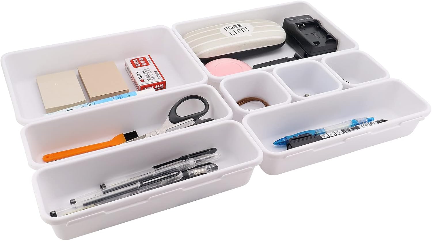 Organizer per Cassetti Cucina Bagno Divisori Cassetti 24 Pcs Organizzatore per O