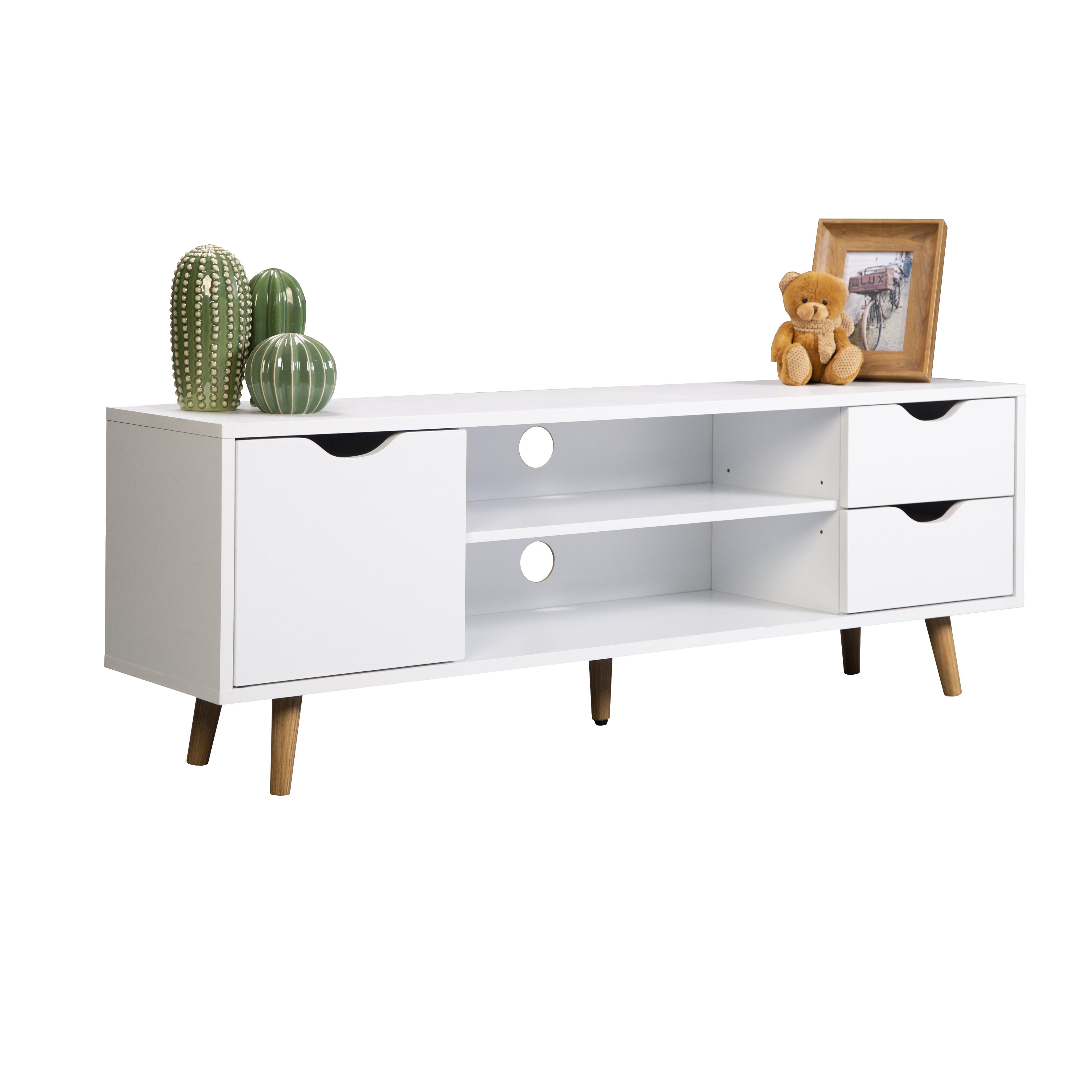 Meuble TV Fiano blanc 120x41x28 cm - 3