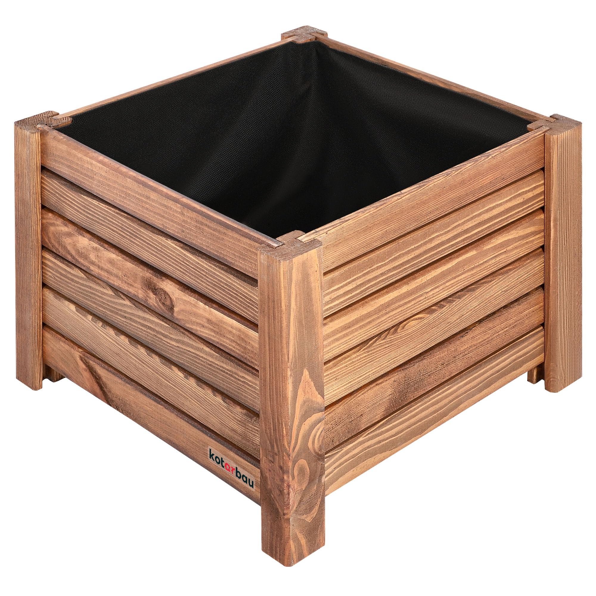 Skrzynka drewniana 38 cm donica doniczka ogrodowa osłona na kwiaty balkon - KOTARBAU