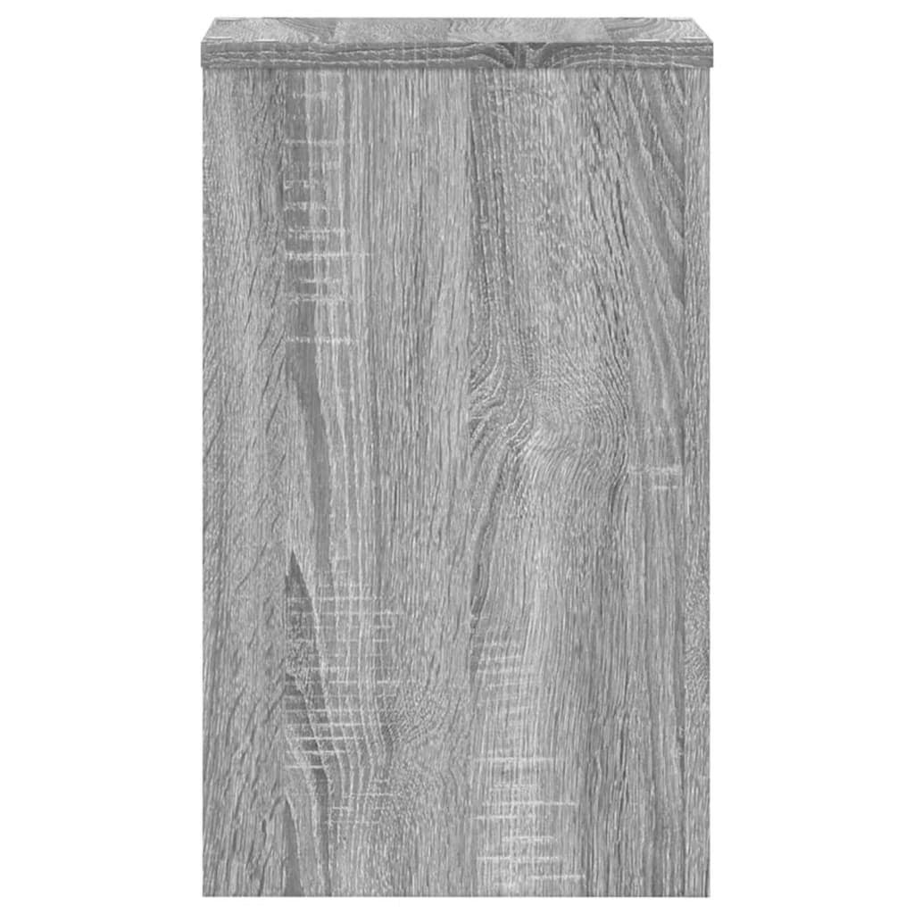 Supports pour plantes, 2 pièces, gris, panneau de bois - 6