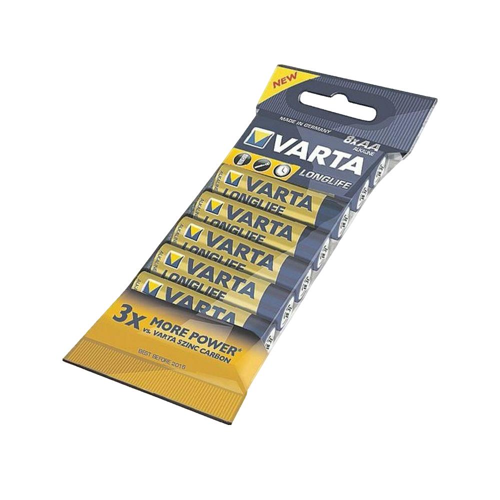 Bateria alkaliczna VARTA LONGLIFE AA 1,5V 2800mAh zestaw 8 sztuk