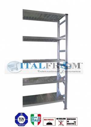 Scaffale In Acciaio Relaxdays 180x100x30cm - 5 Ripiani, Portata 500kg, Per Garage E Cantina - Foto 13