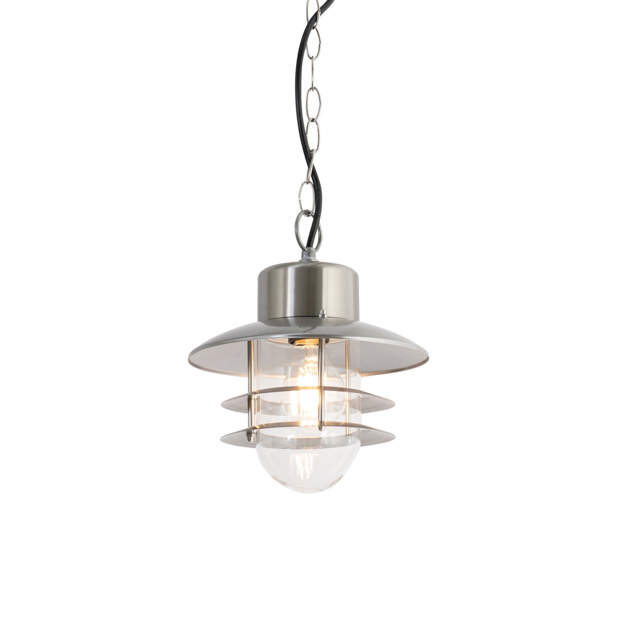 Industrialna lampa wisząca stal IP44 - Shell