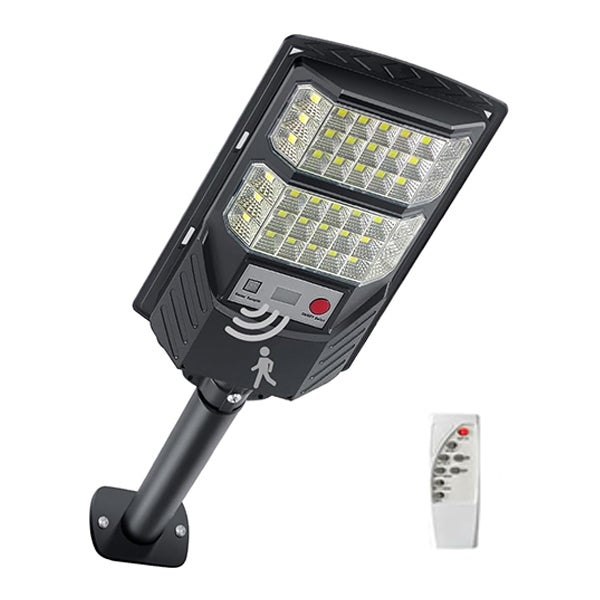 Zewnętrzna lampa solarna do ścieżki - Ścienna lampa solarna LED, czujnik ruchu, białe światło, wodoodporność IP65, do ogrodu/alei (1 sztuka)