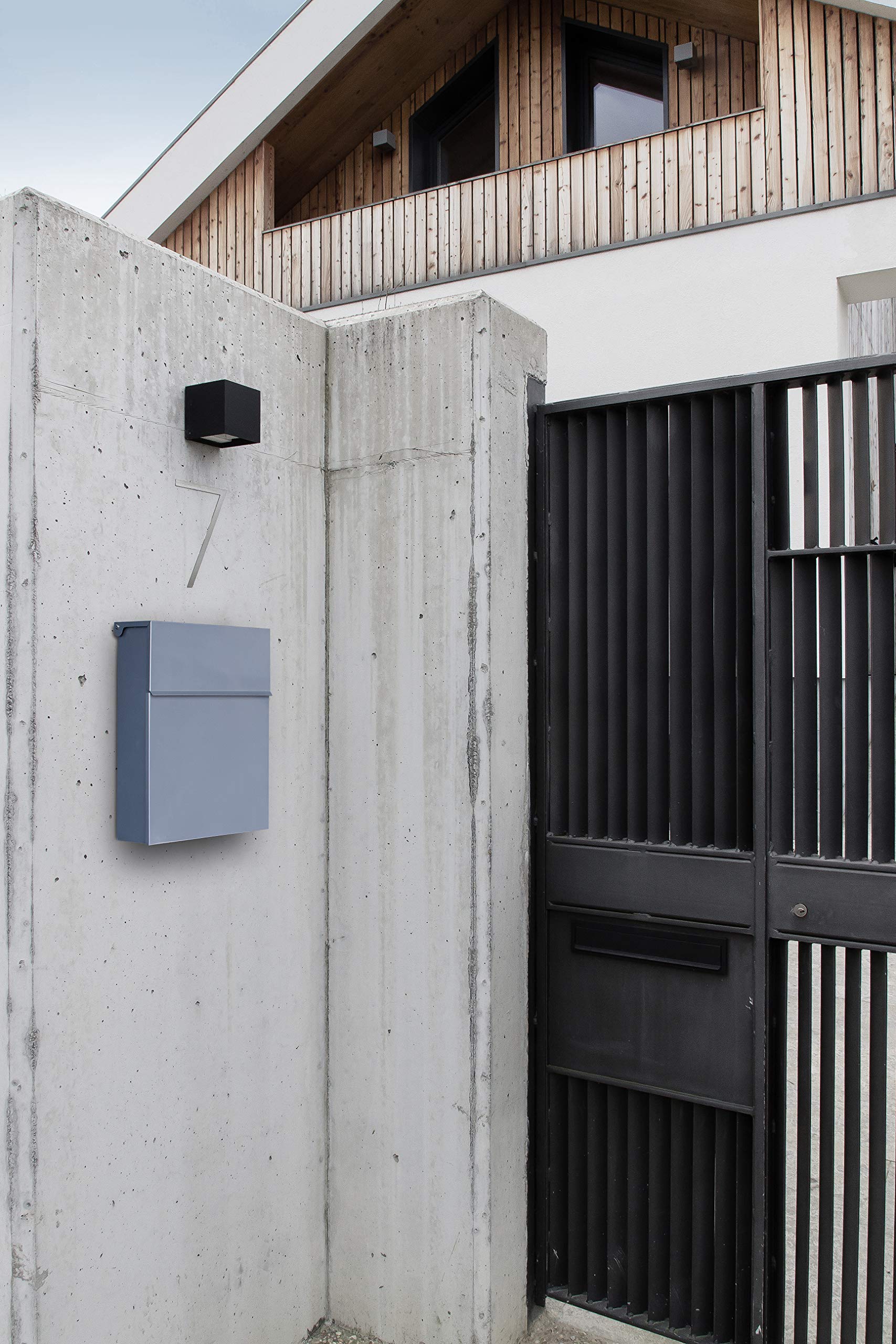 ARREGUI Figure E6704 Cassetta Postale Individuale in Acciaio, Cassetta della Posta Con Serratura Coperta, Dimensione M (DIN A4 e Riviste), Nero - 4