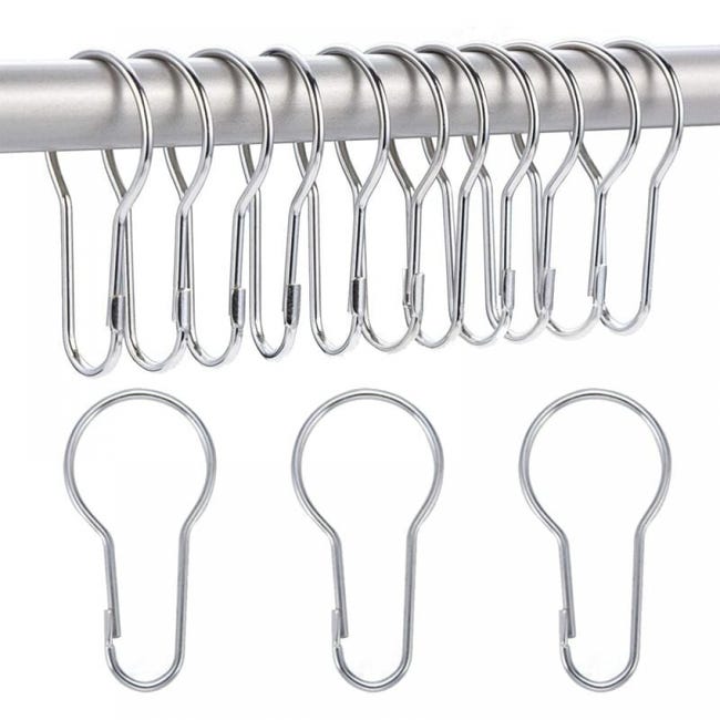 Lot De 20 Anneaux De Rideau Ouverts De 50 Mm, Anneaux De Rideau Ronds Clips De Rideau De Douche Argent 96525965 Lot De 20 Anneaux De Rideau Ouverts De 50 Mm, Anneaux De Rideau Ronds Clips De Rideau De Douche Argent 96525965