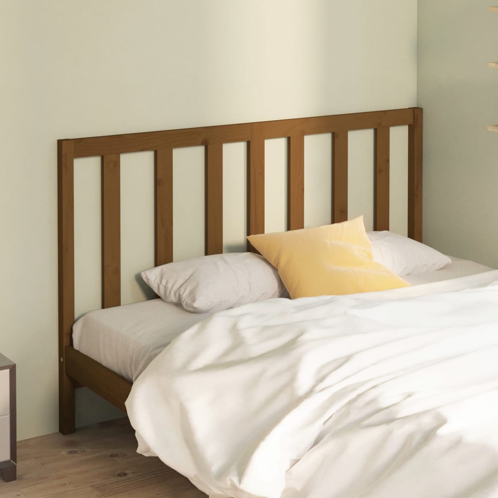 Tête De Lit En Pin Massif Marron Miel - 146x100 Cm, Style Rustique Et élégant Pour Chambre - 9