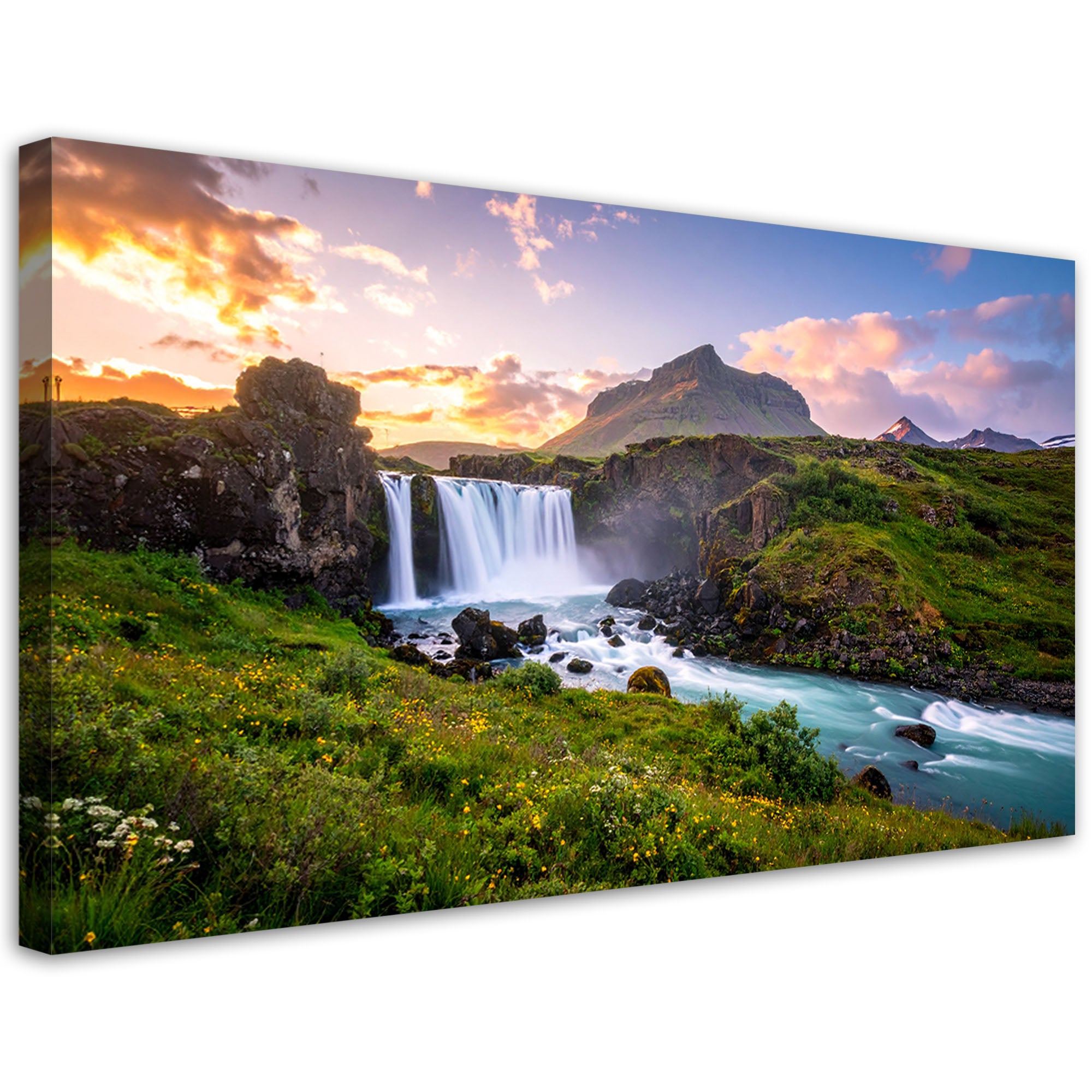 Obraz do salonu sypialni kuchni, Krajobraz wodospad natura 120x60